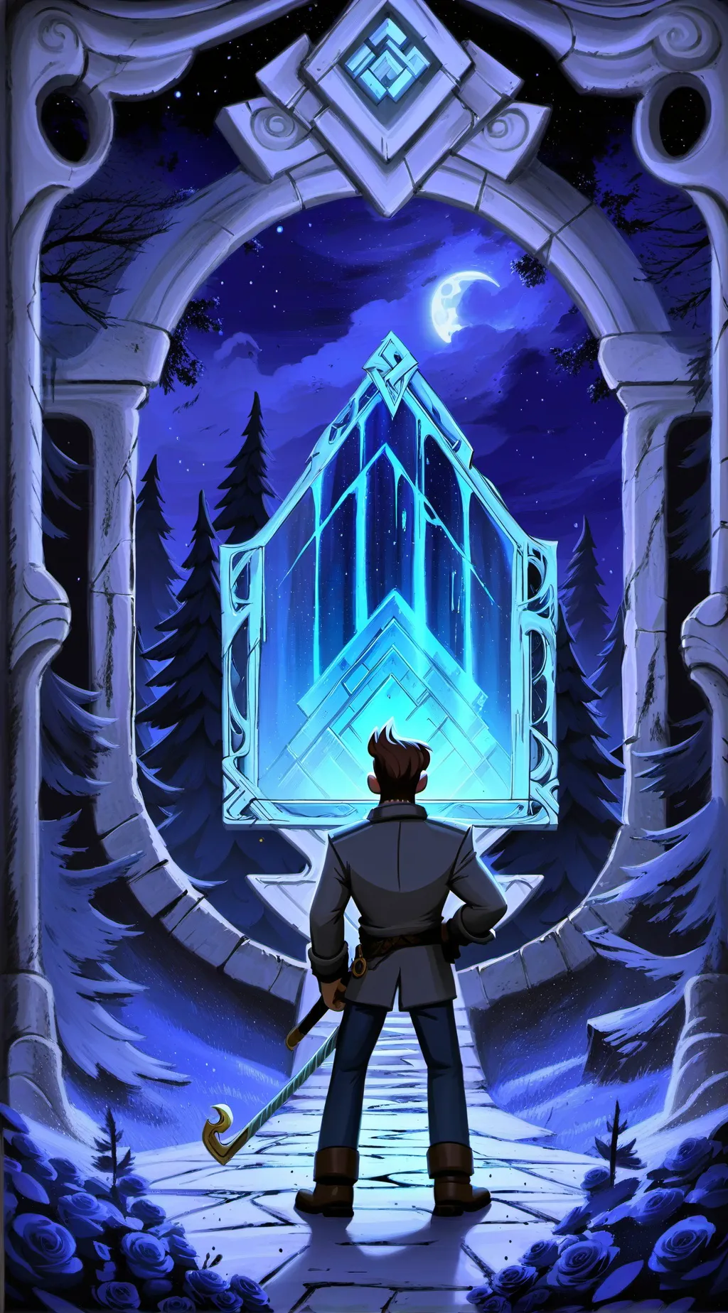 ai character: Stanley pines background