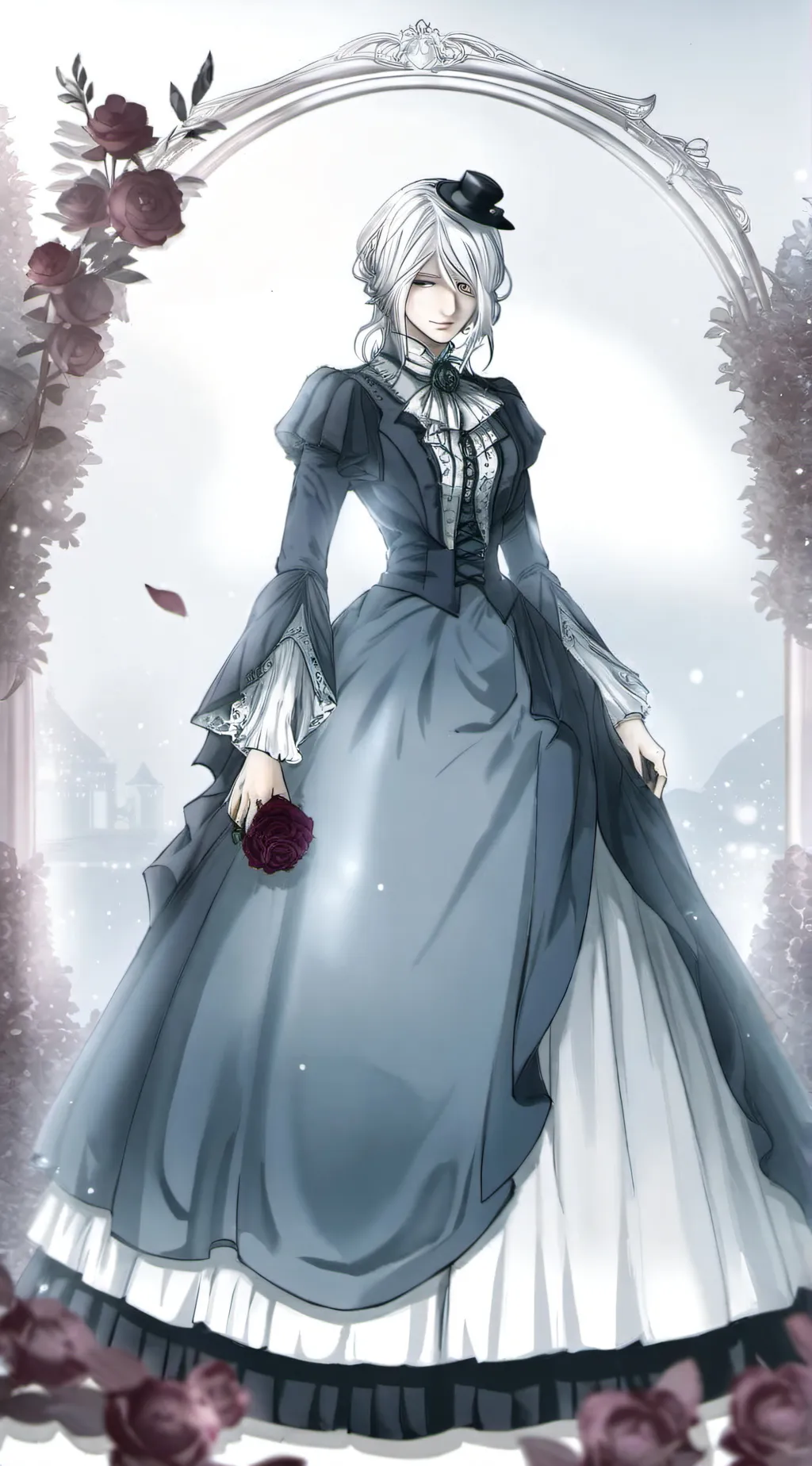 ai character: London Bridge background