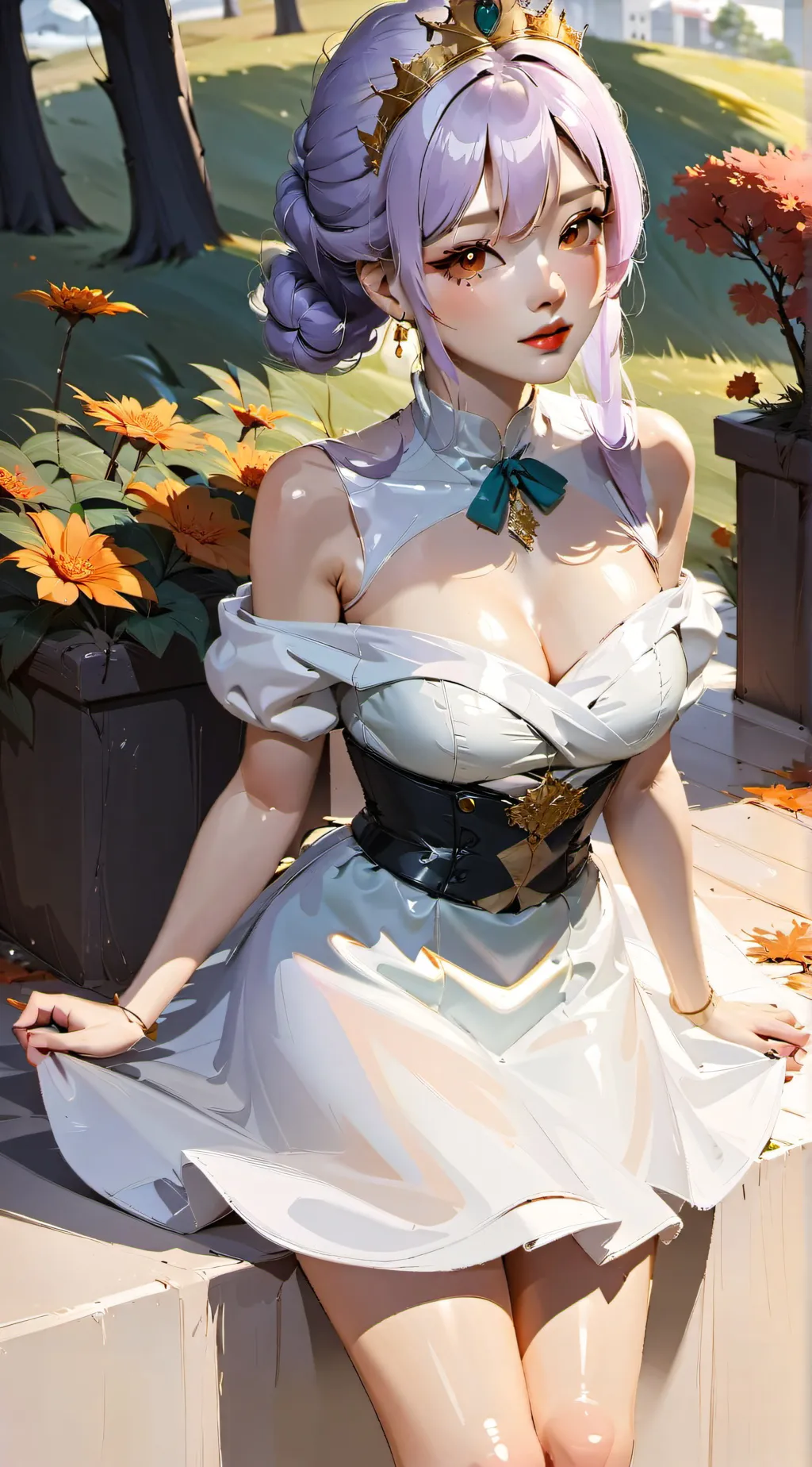 ai character: Queenie Goldstein  background
