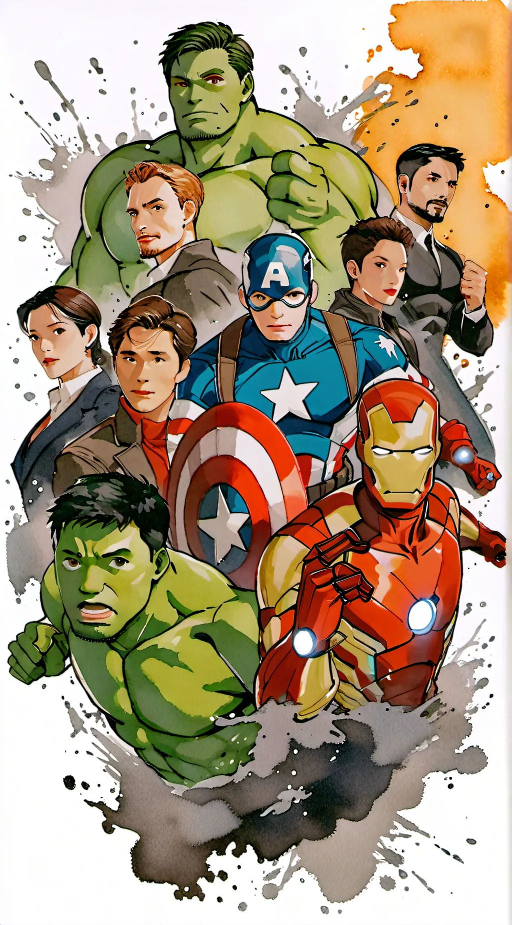 ai character: Avengers  background