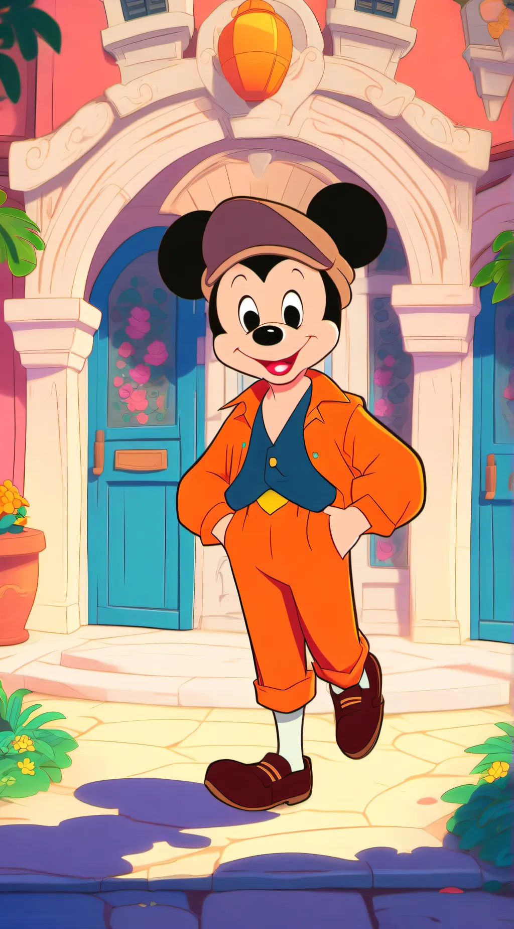 ai character: MICKEY CLUBHOUSE  background