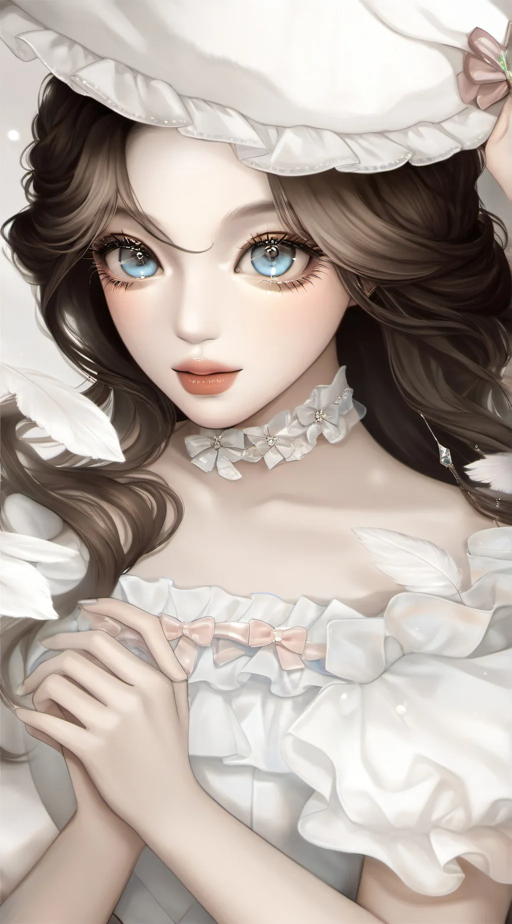 ai character: Ivory background