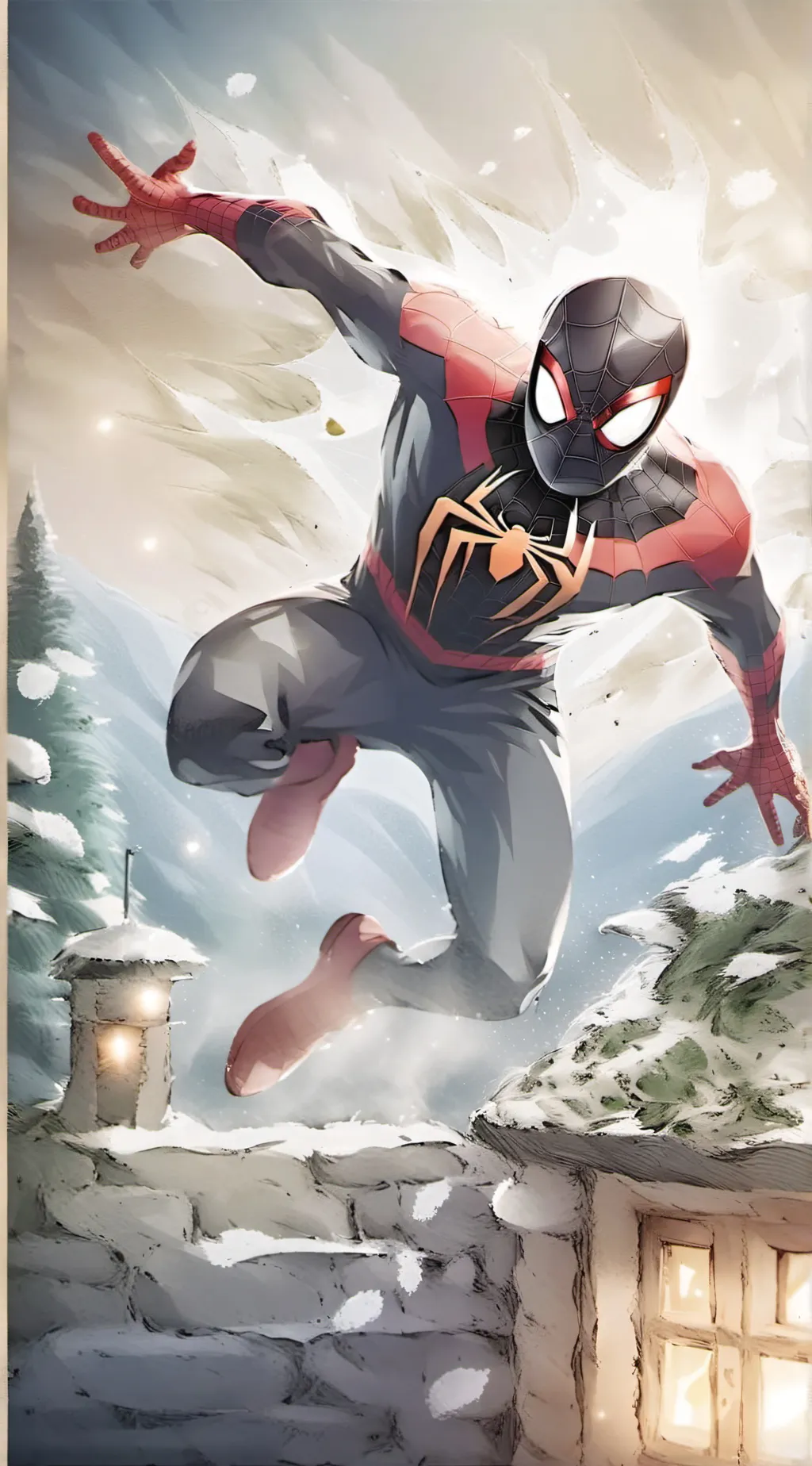 ai character: Miles morales  background