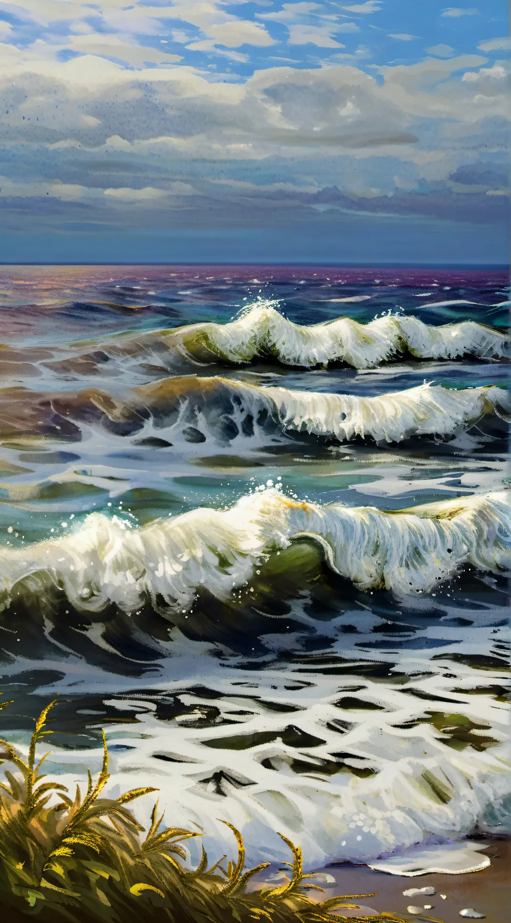 ai character: ocean background