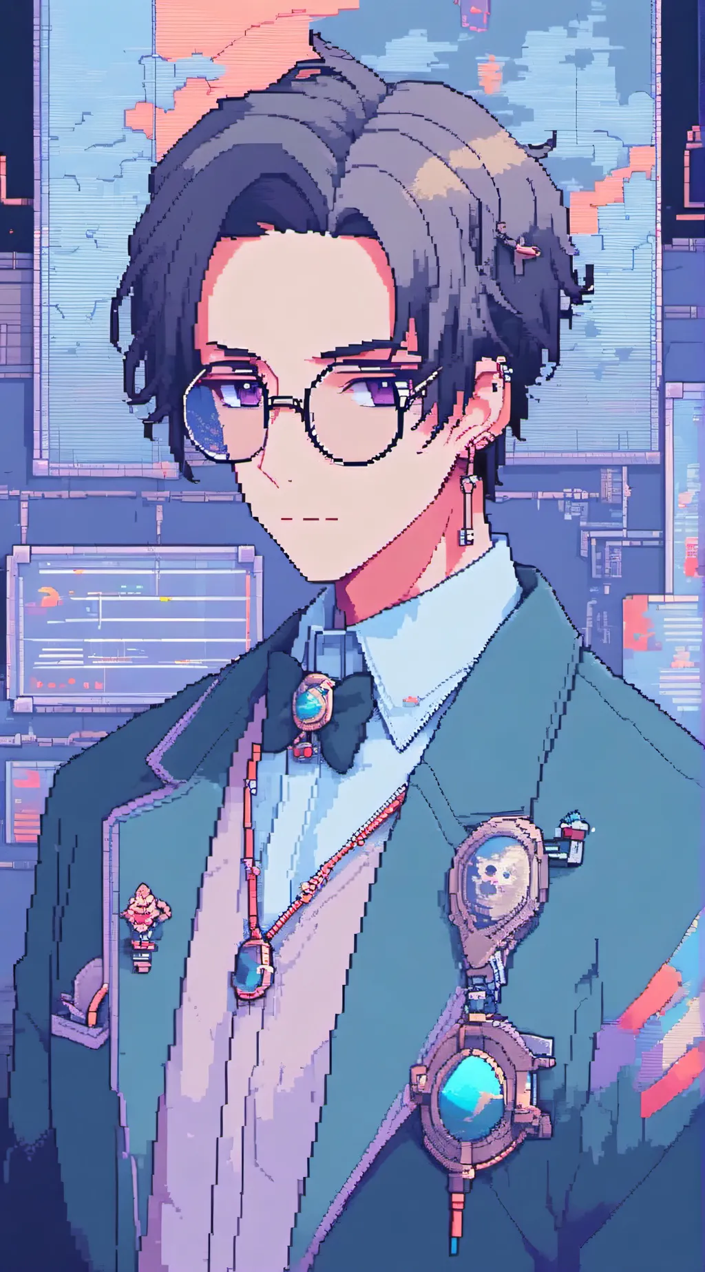 ai character: dr k and puro background