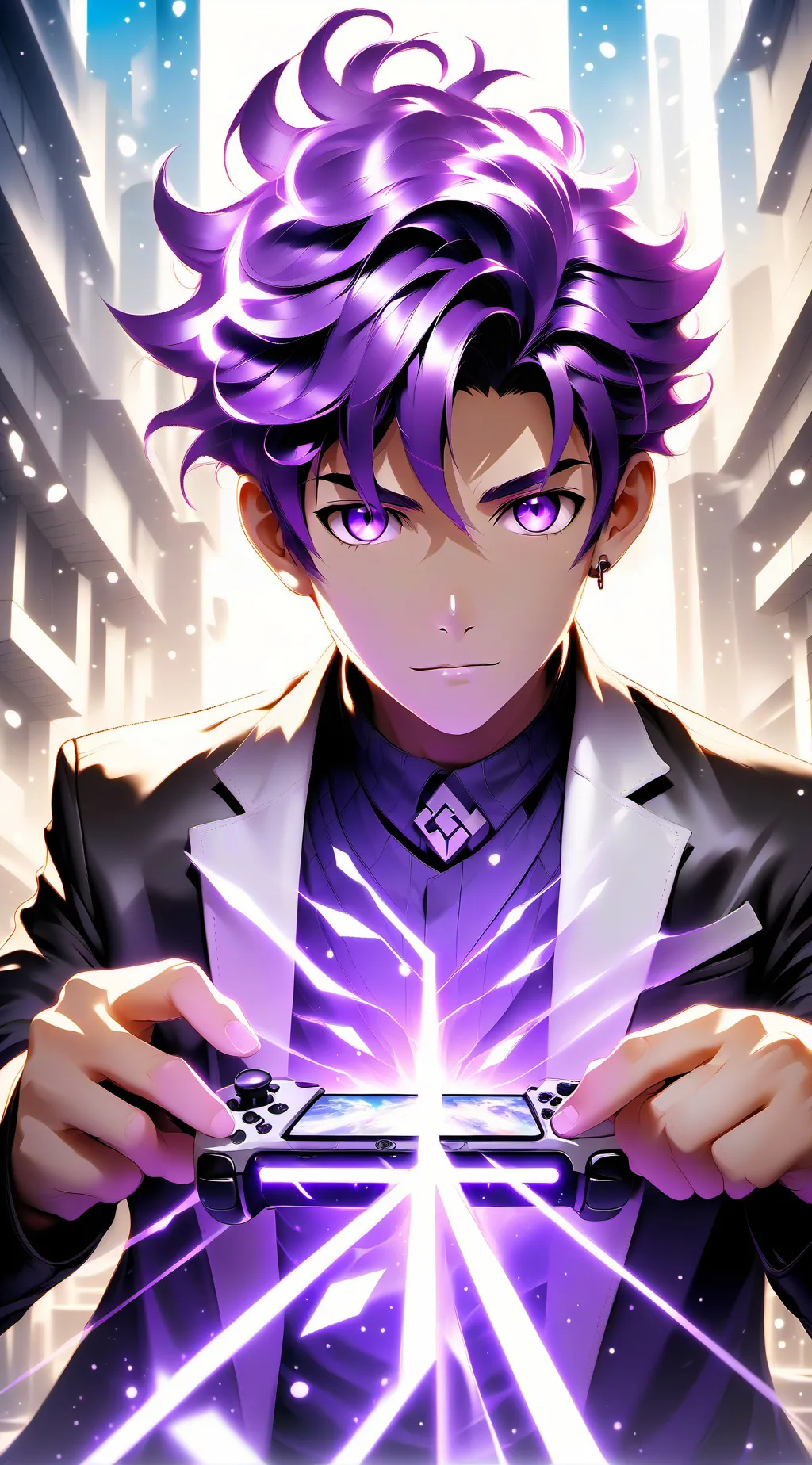 ai character: Live waves ￼ background