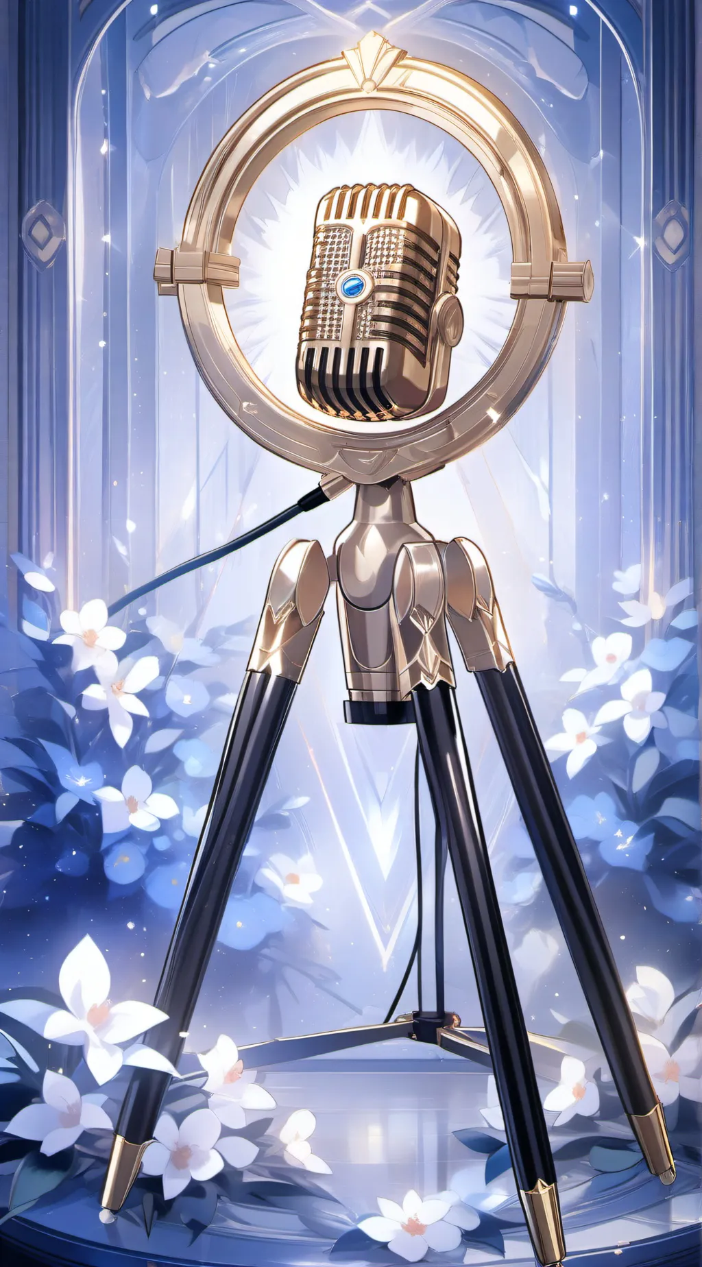 ai character: FPE SINGER AU background