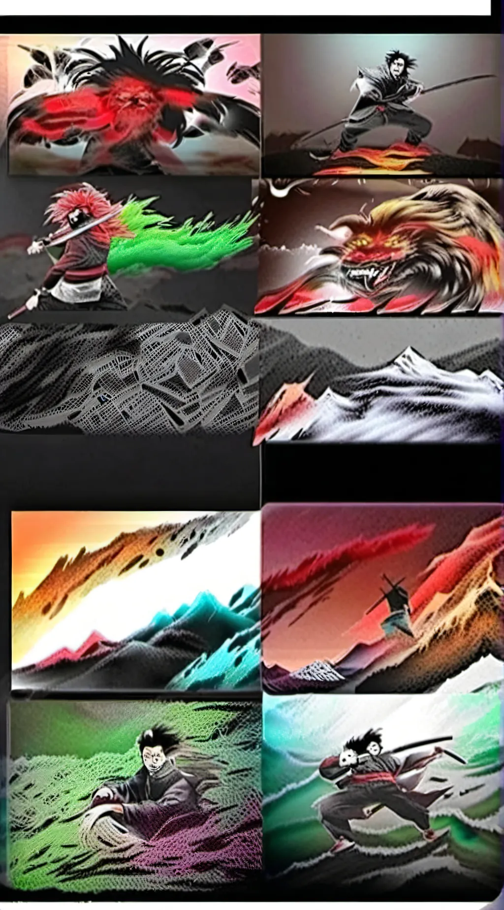 ai character: demon slayer  background