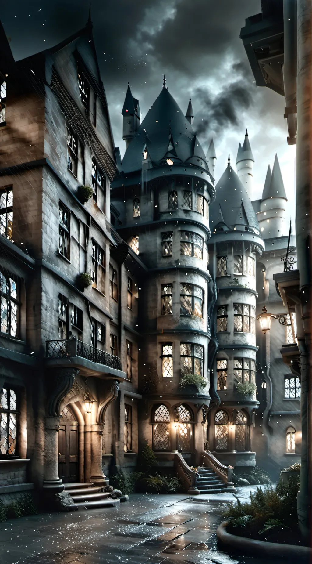 ai character: Hogwarts background