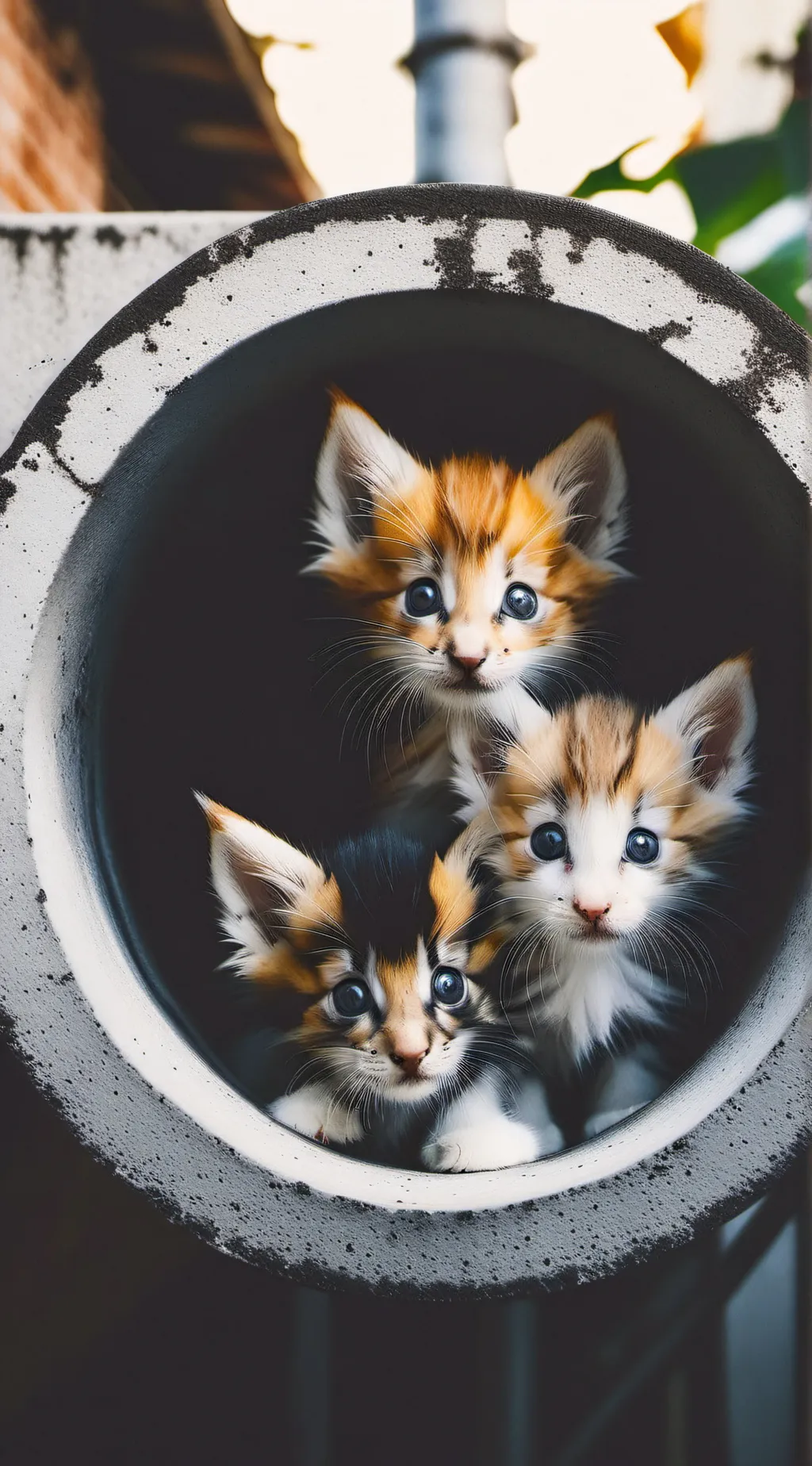 ai character: 3 stuck kittens background