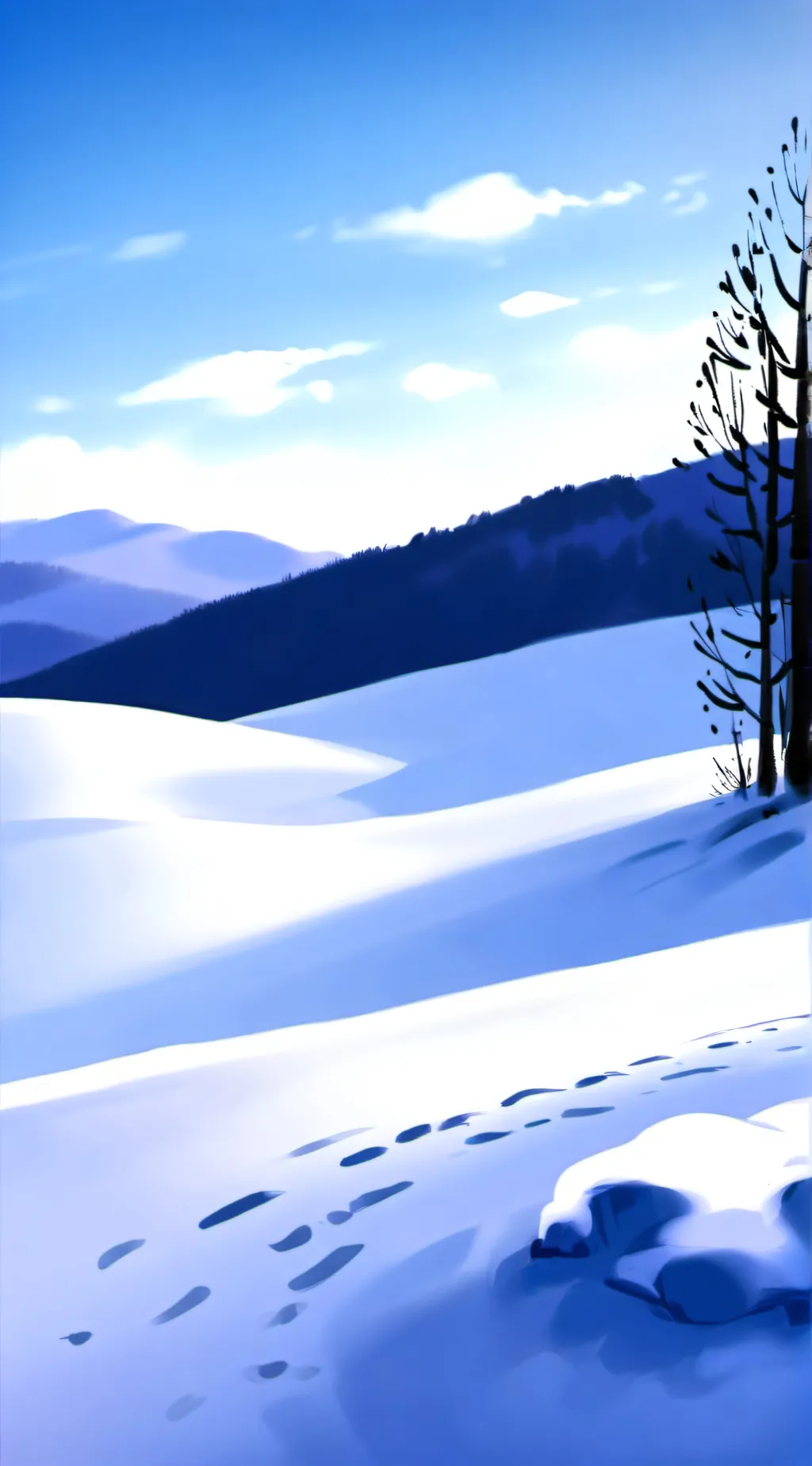 ai character: Winter background