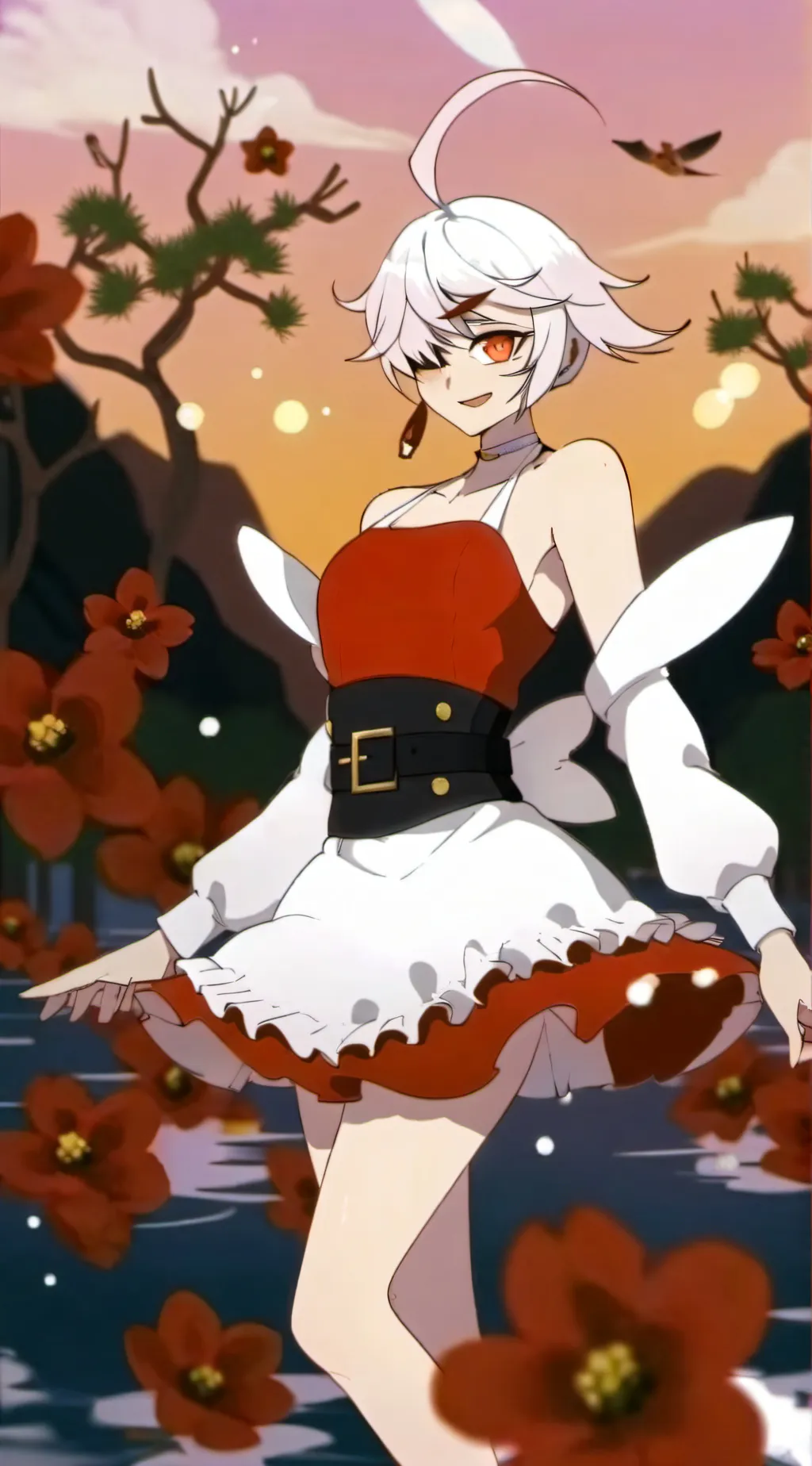 ai character:  angel dust♡♡♡ background