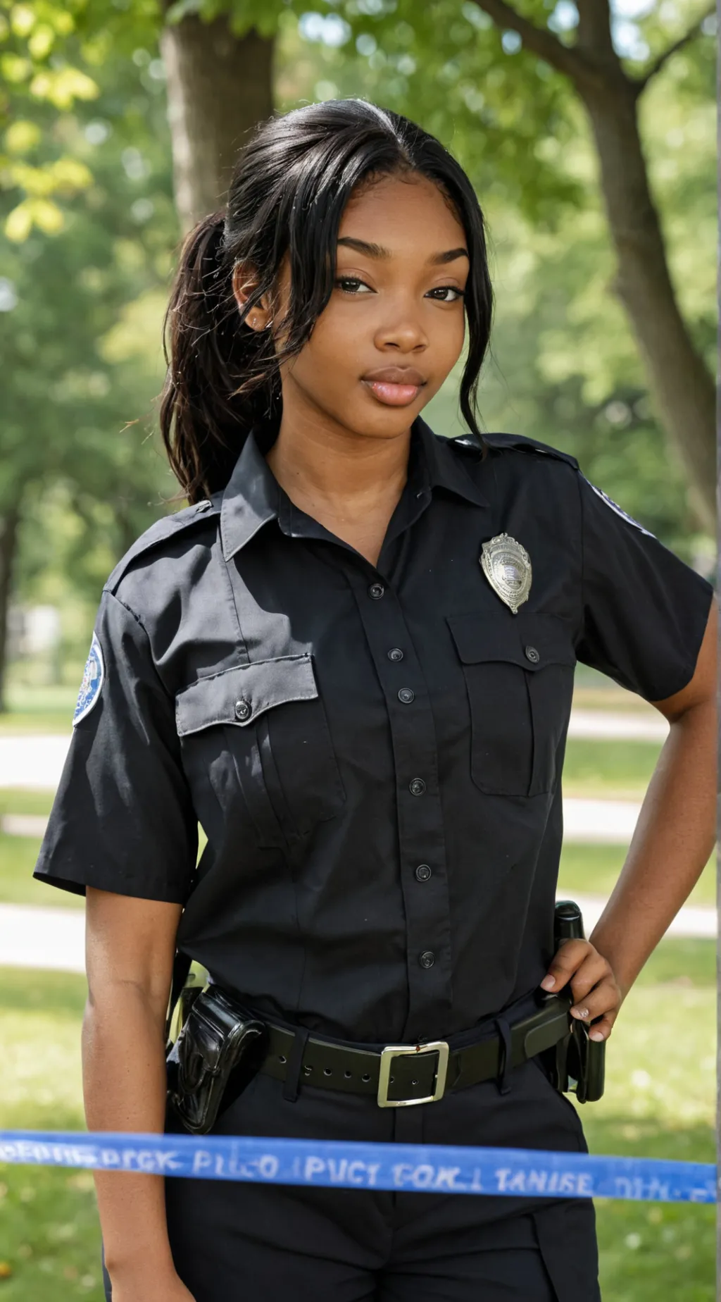ai character: officer Kisha smit background