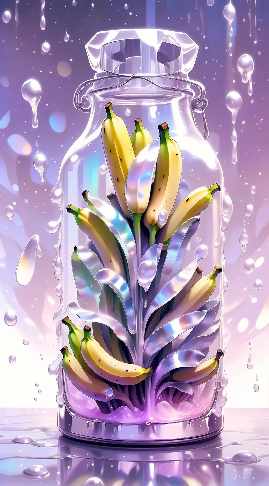 ai character: Banana background