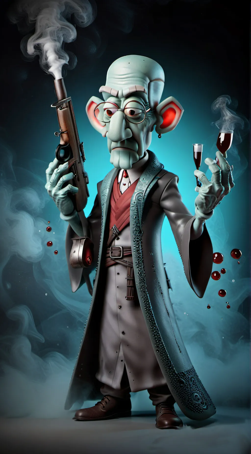 ai character: squidward background