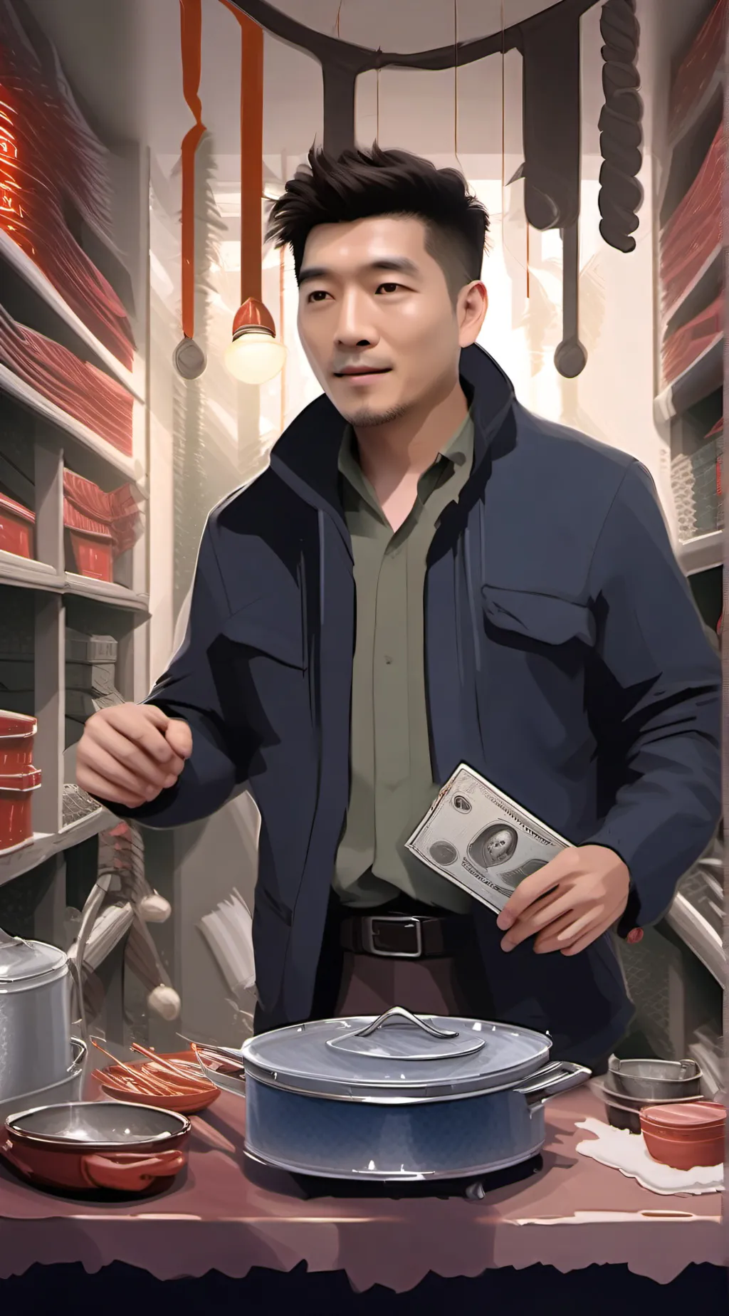 ai character: Steven He's Dad background