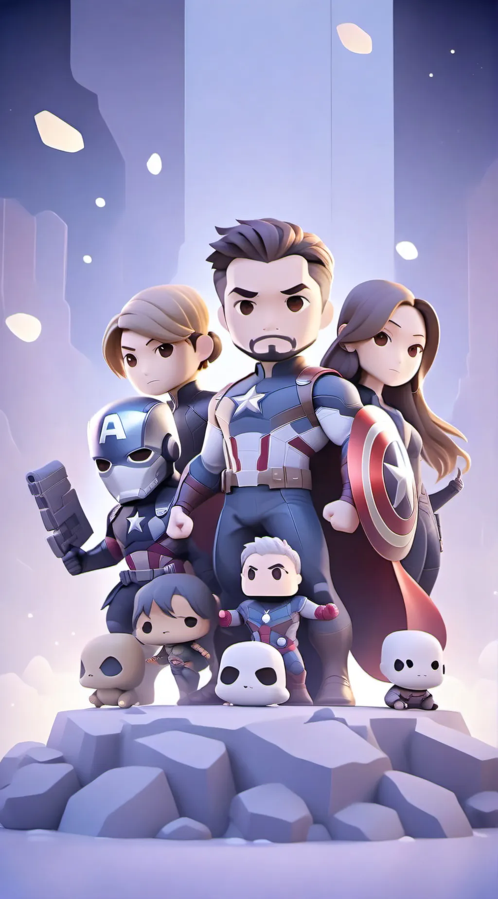ai character: avengers  background
