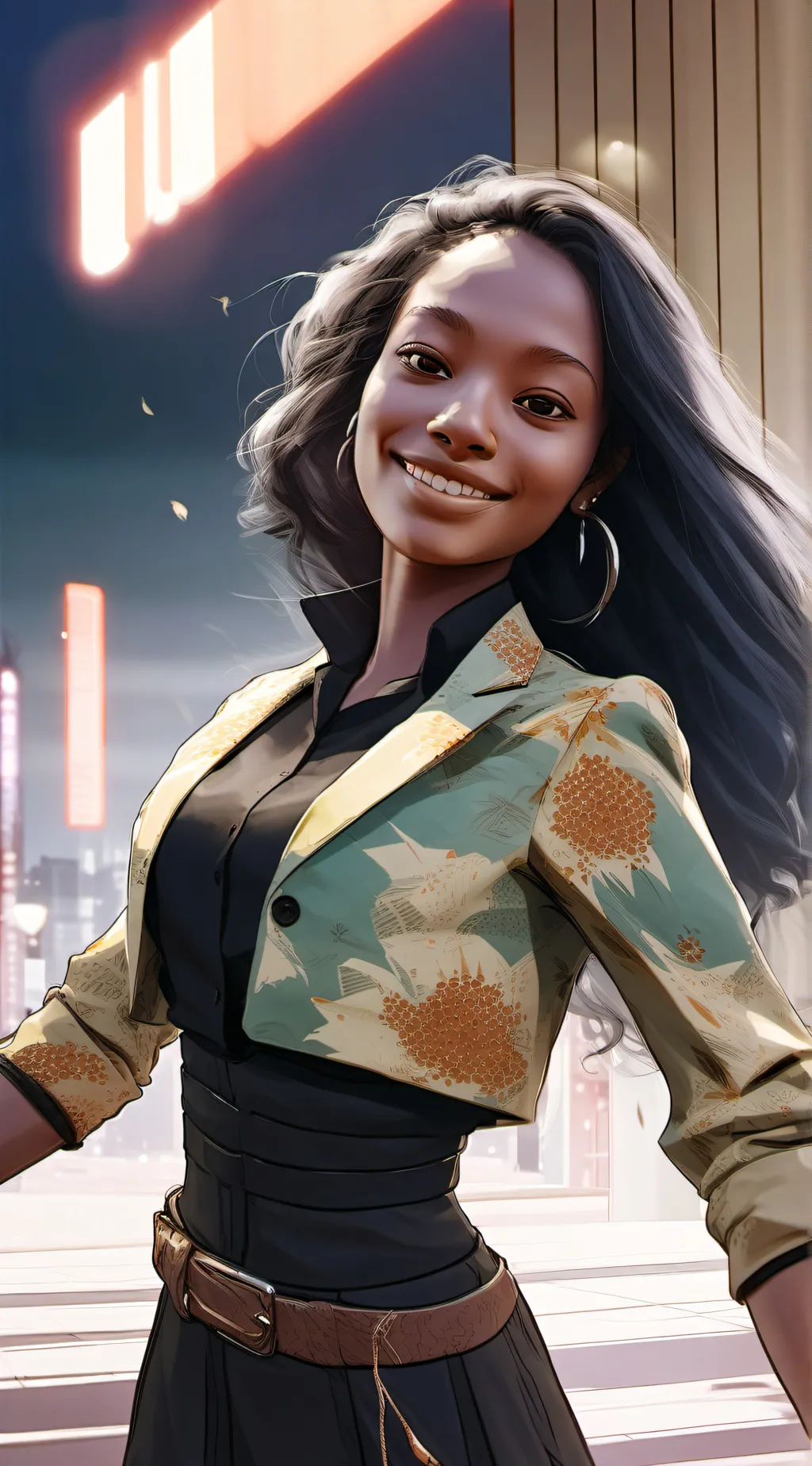 ai character: Galaxy background