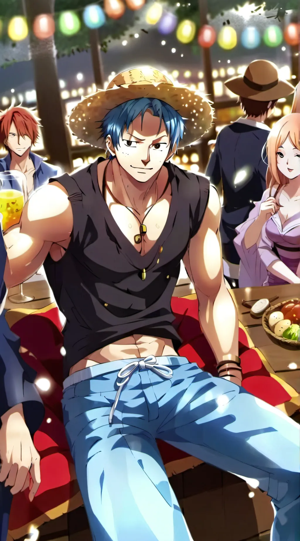 ai character: Straw hats  background