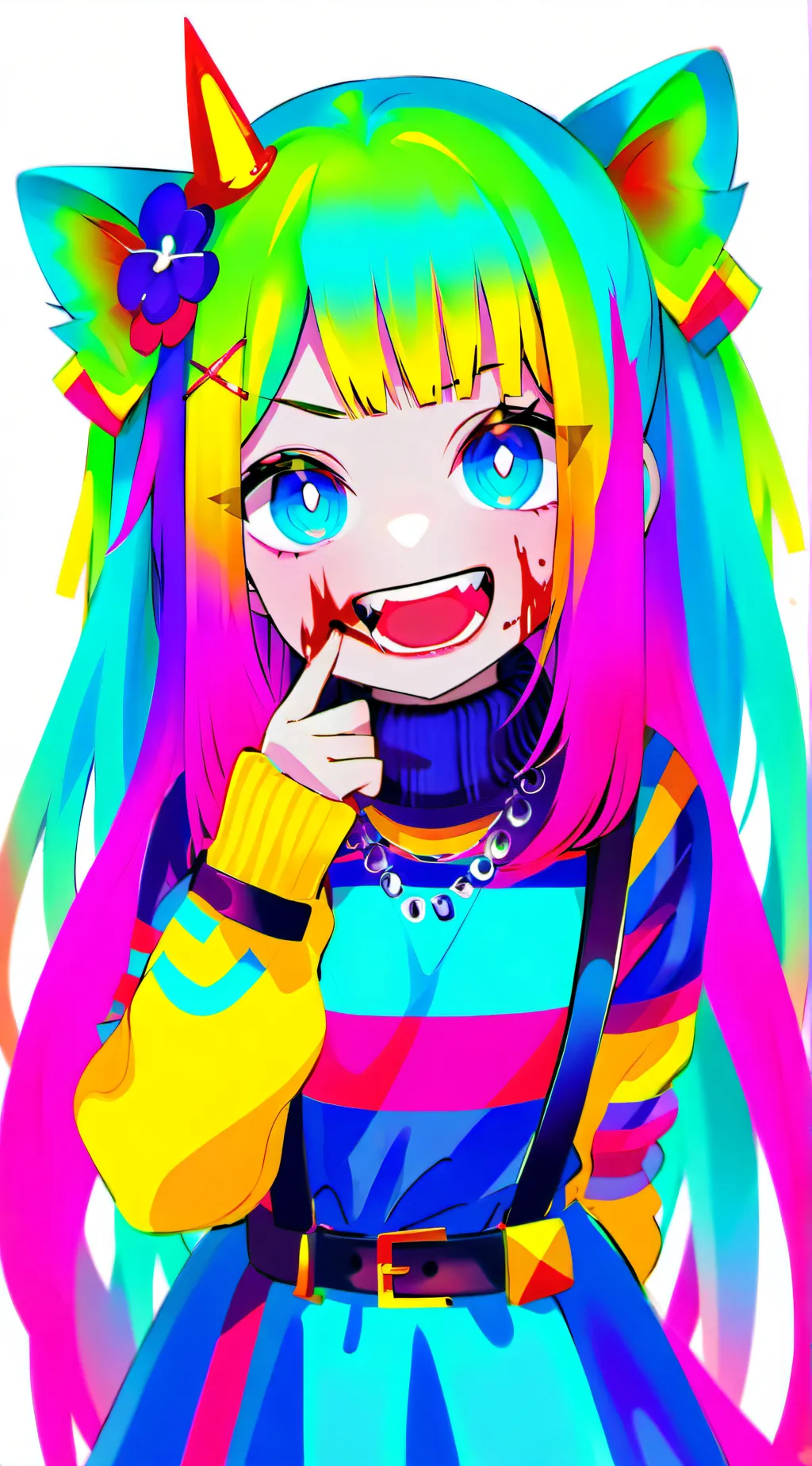 ai character: girl evil background