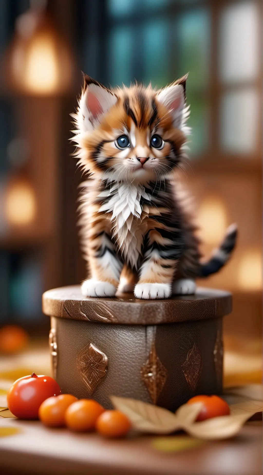 ai character: tiny tiny kitten background