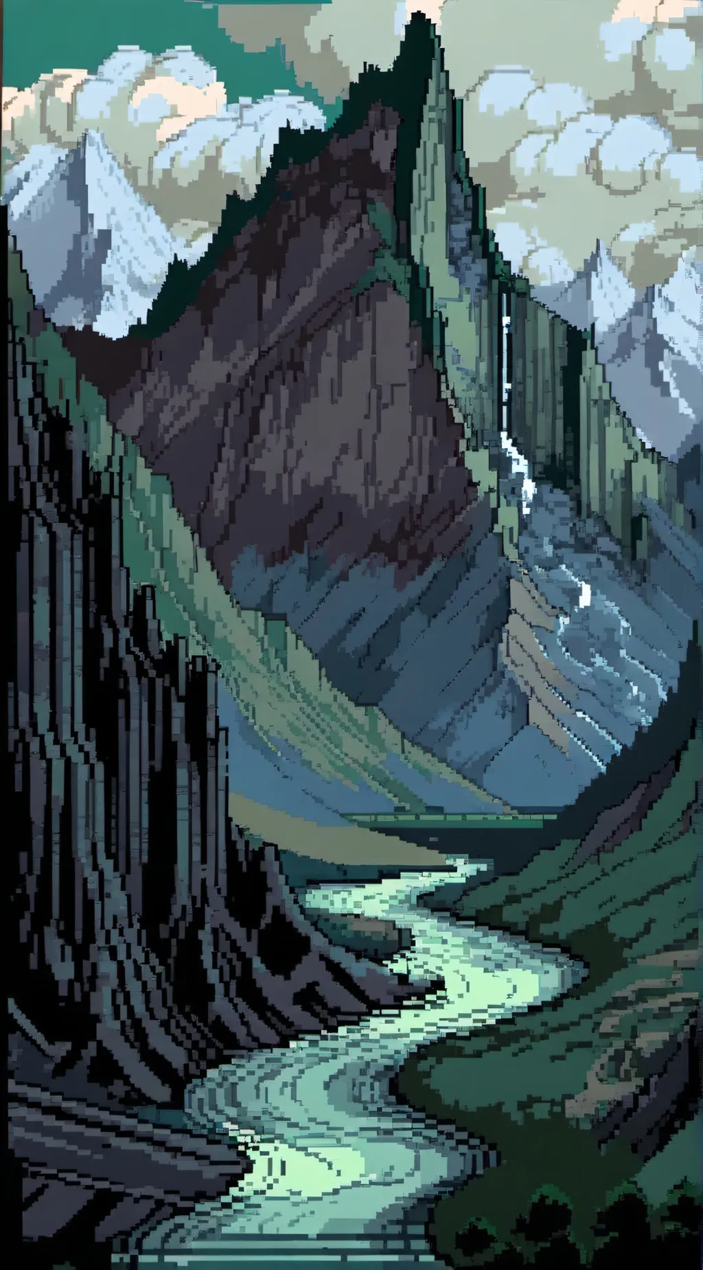 ai character: Green mountainzone background
