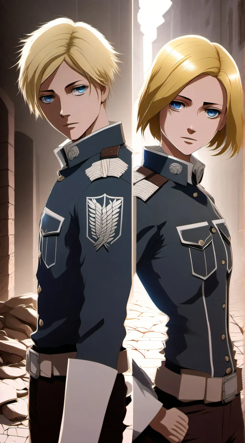 ai character: AOT Stohess Battle background