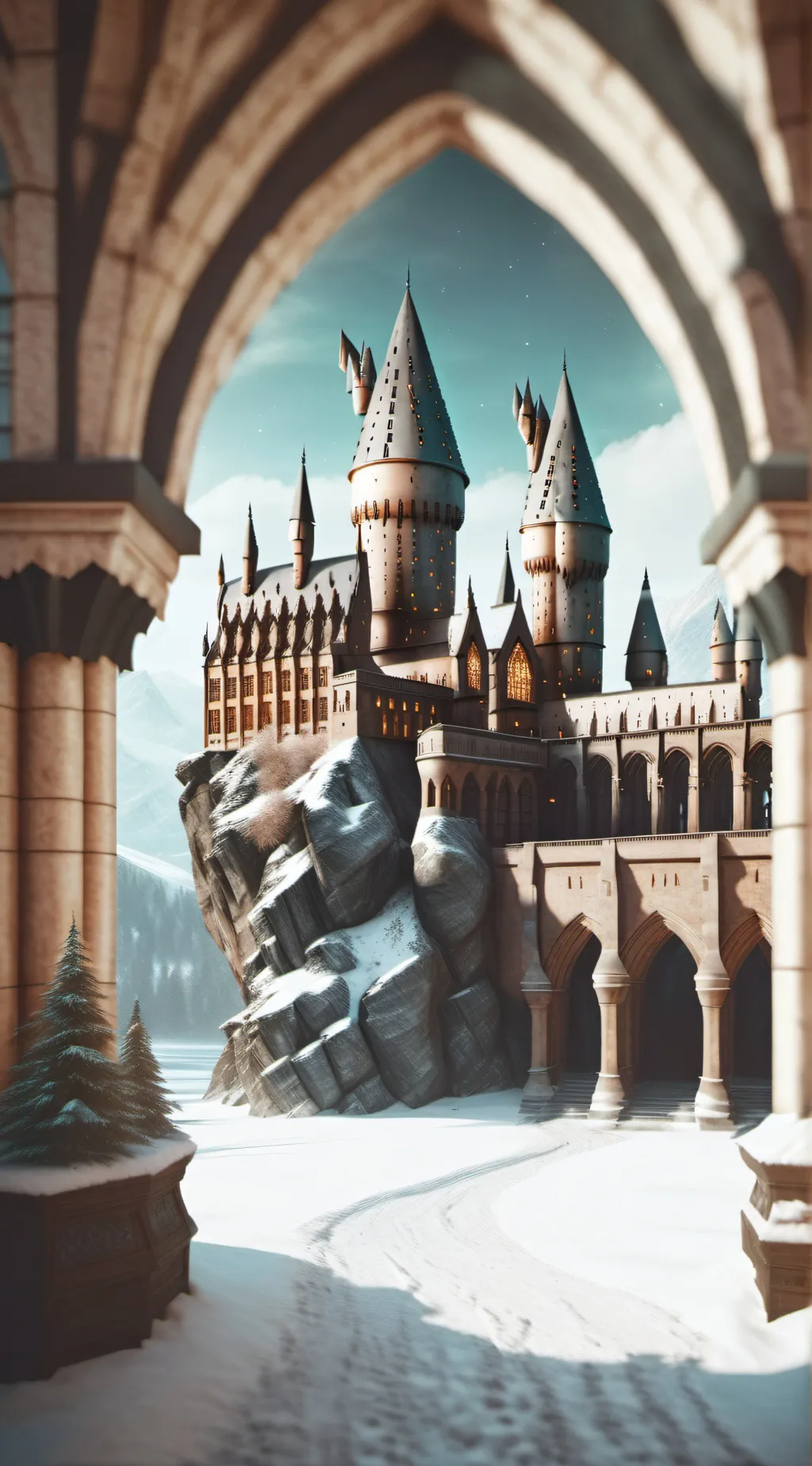ai character: depressing hogwart background