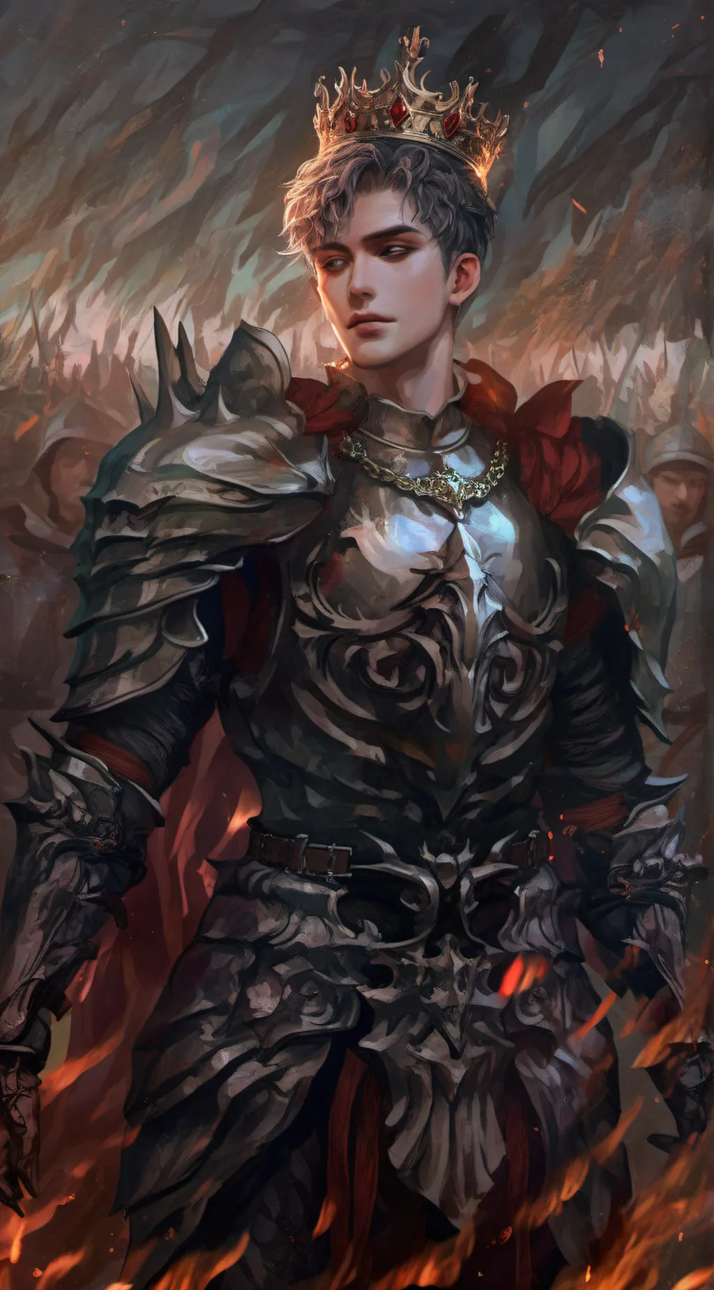 ai character: King Michael  background