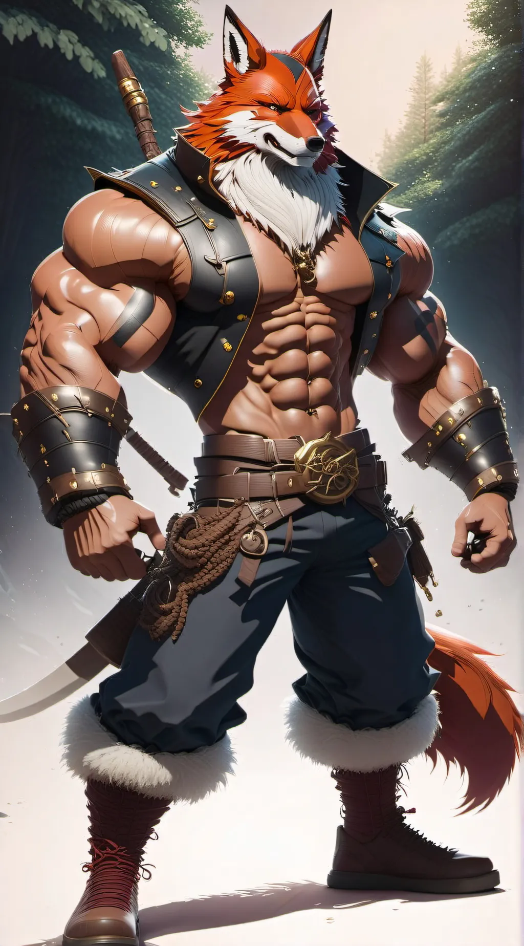 ai character: foxy the pirate  background