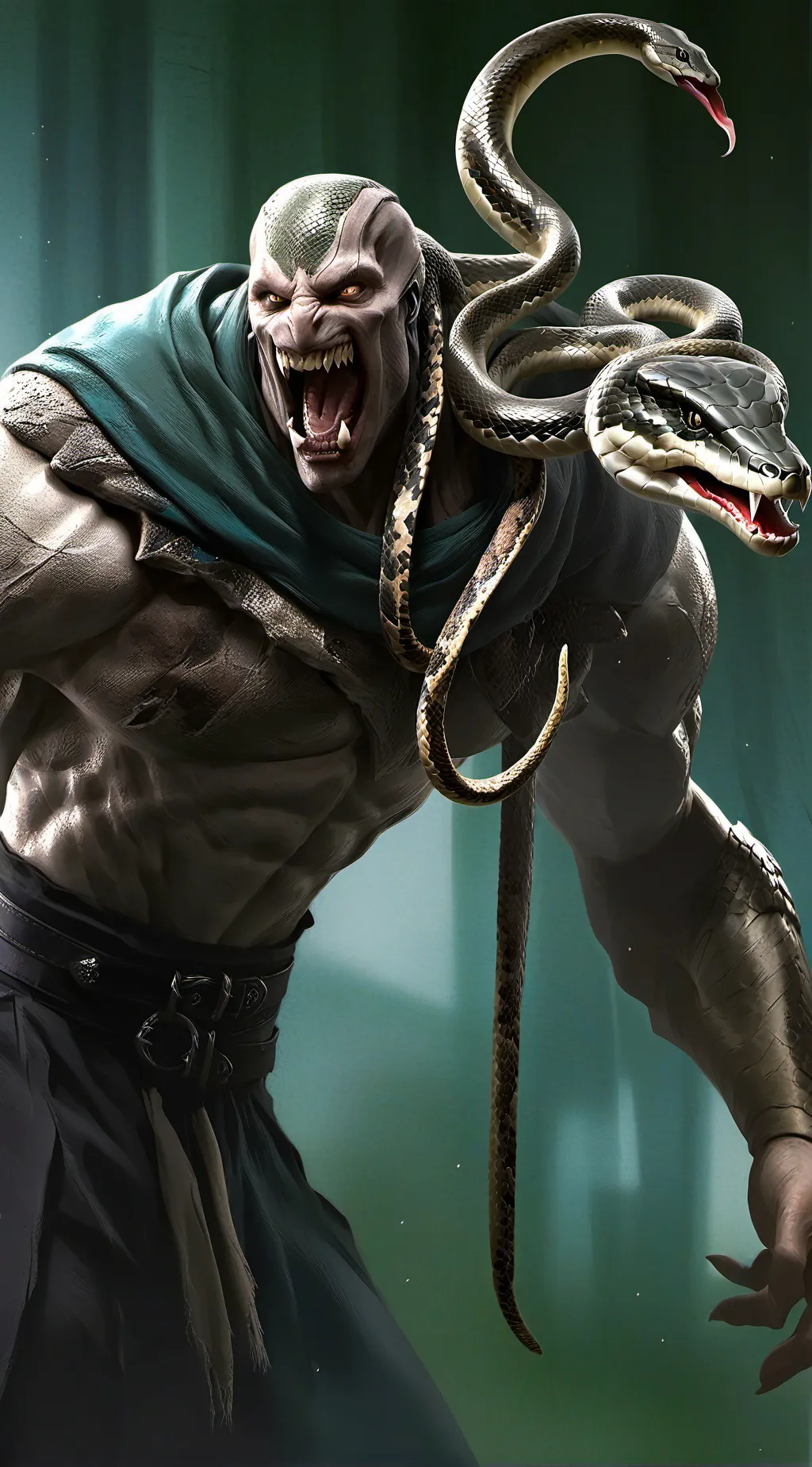 ai character: Snake Man background