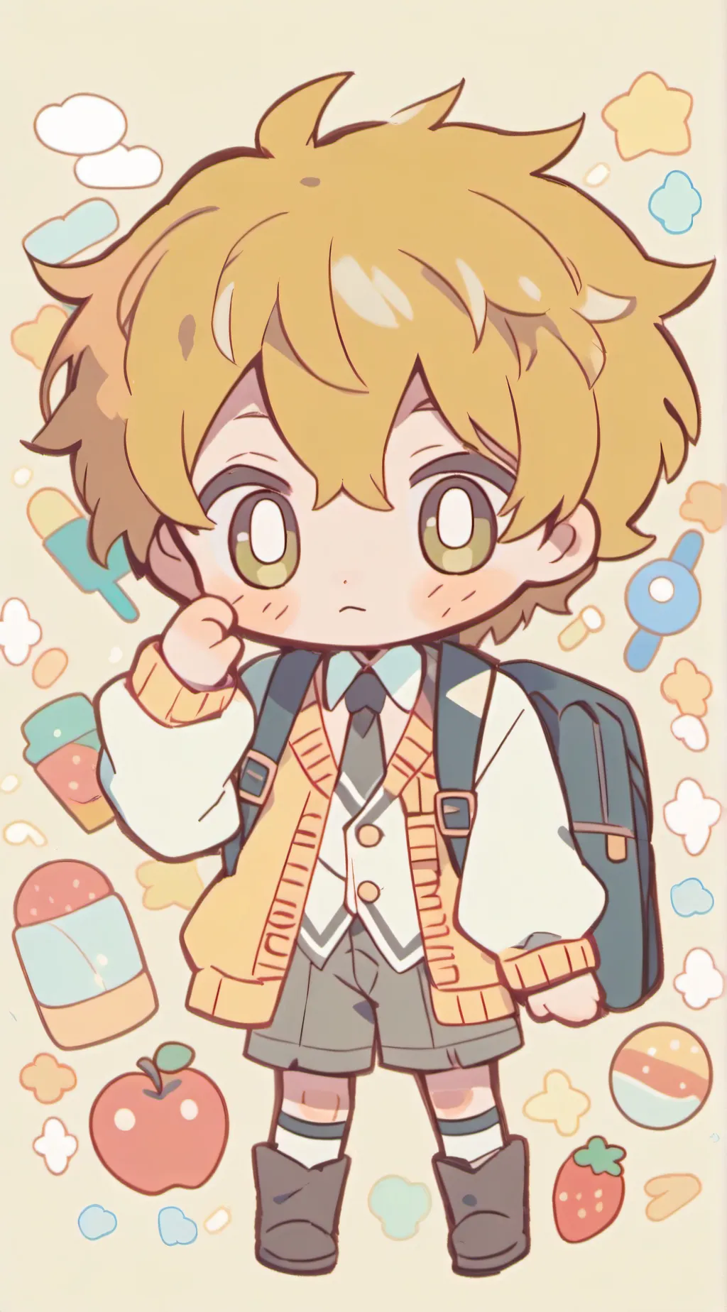 ai character: chibi background