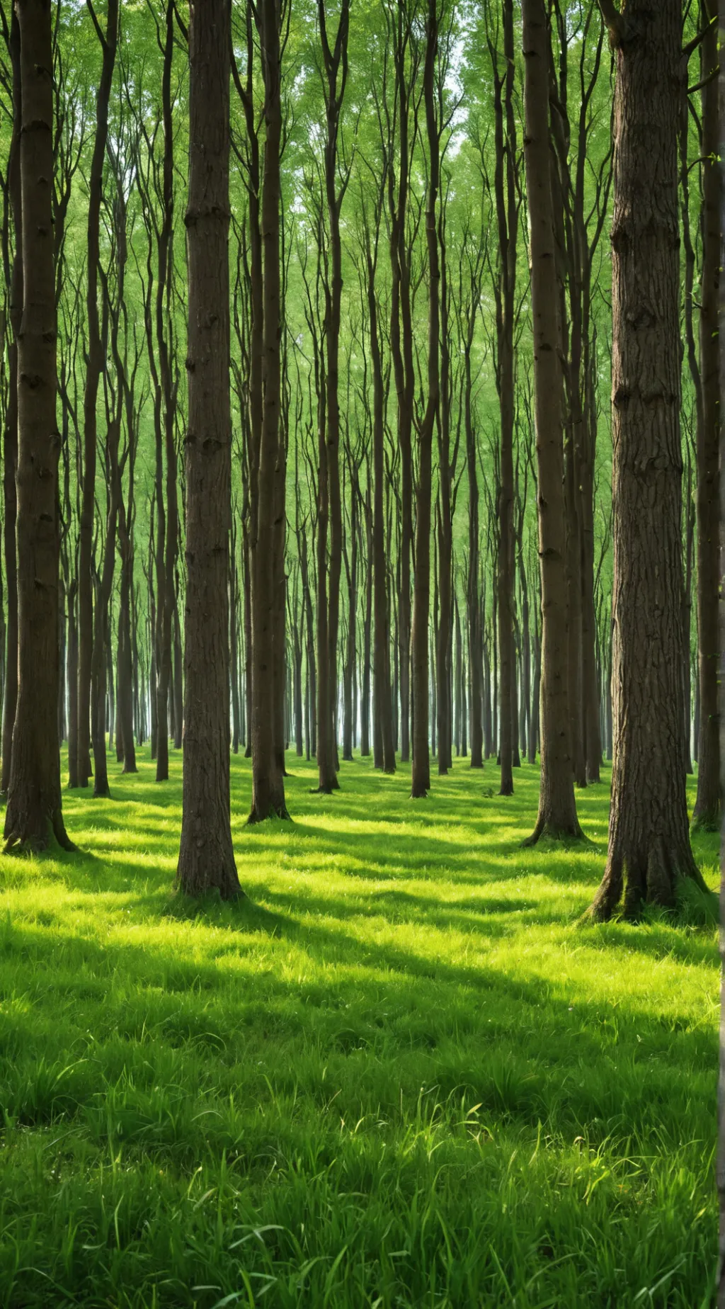 ai character: peaceful forest background