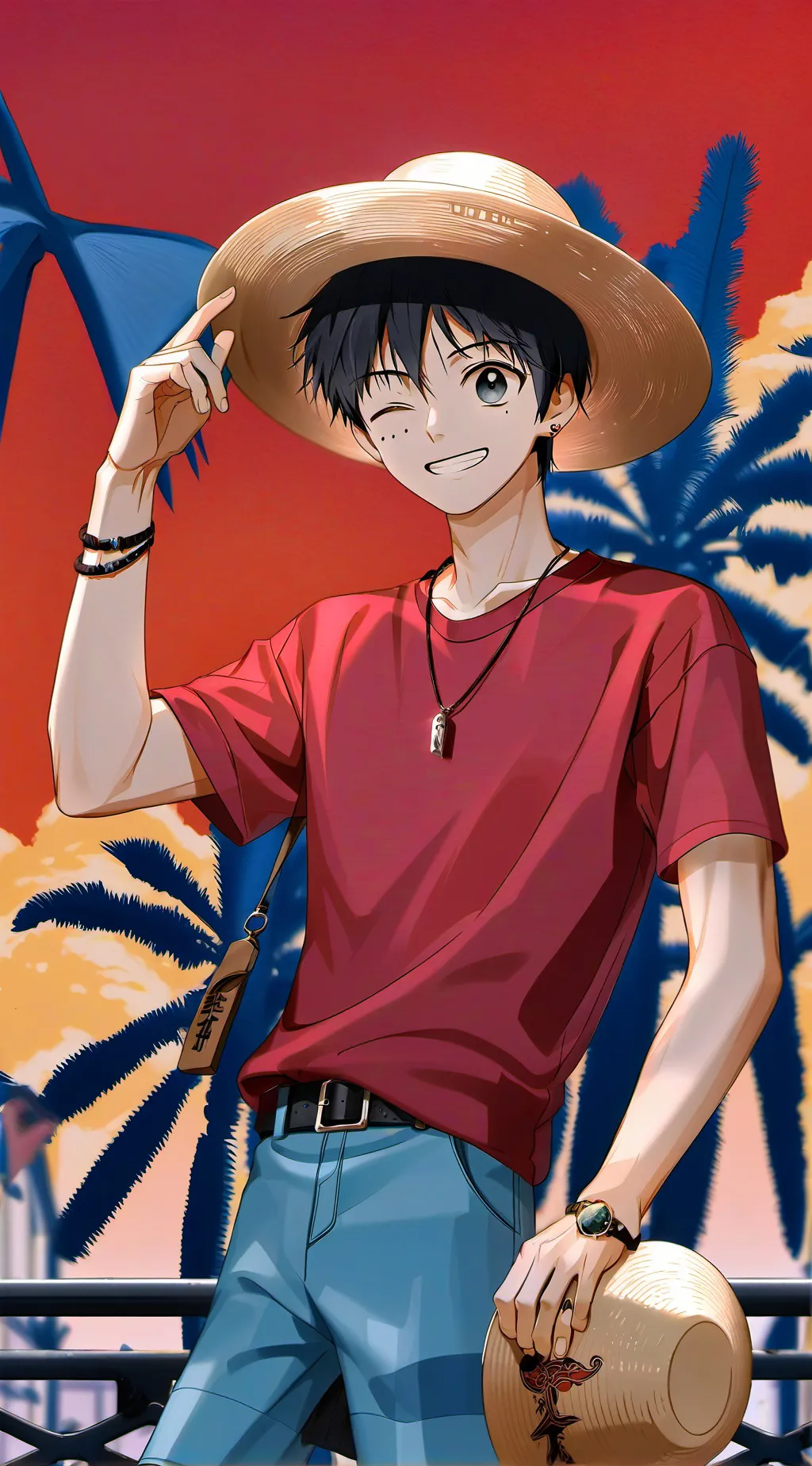 ai character: luffy👋 background
