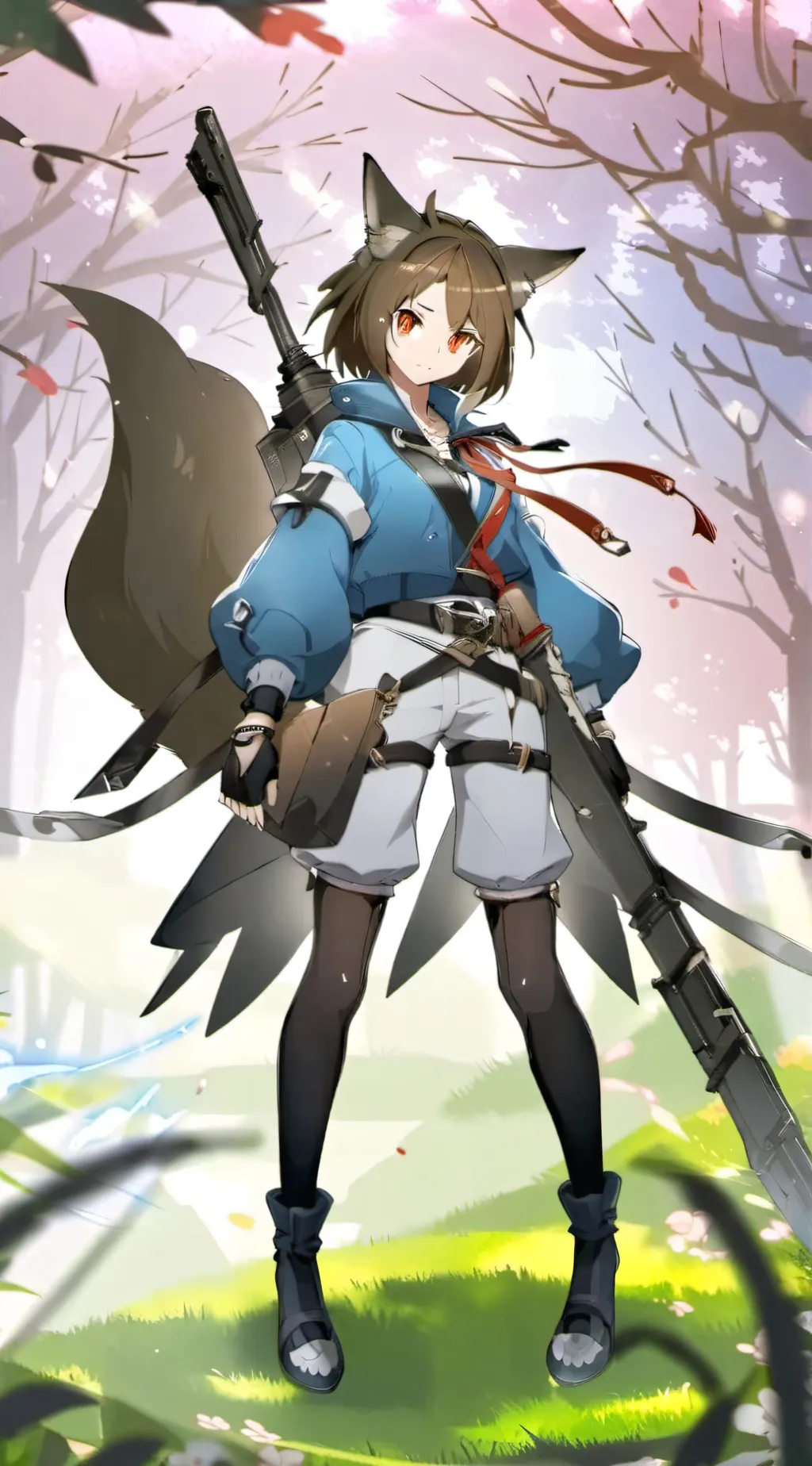 ai character: Haliey  background