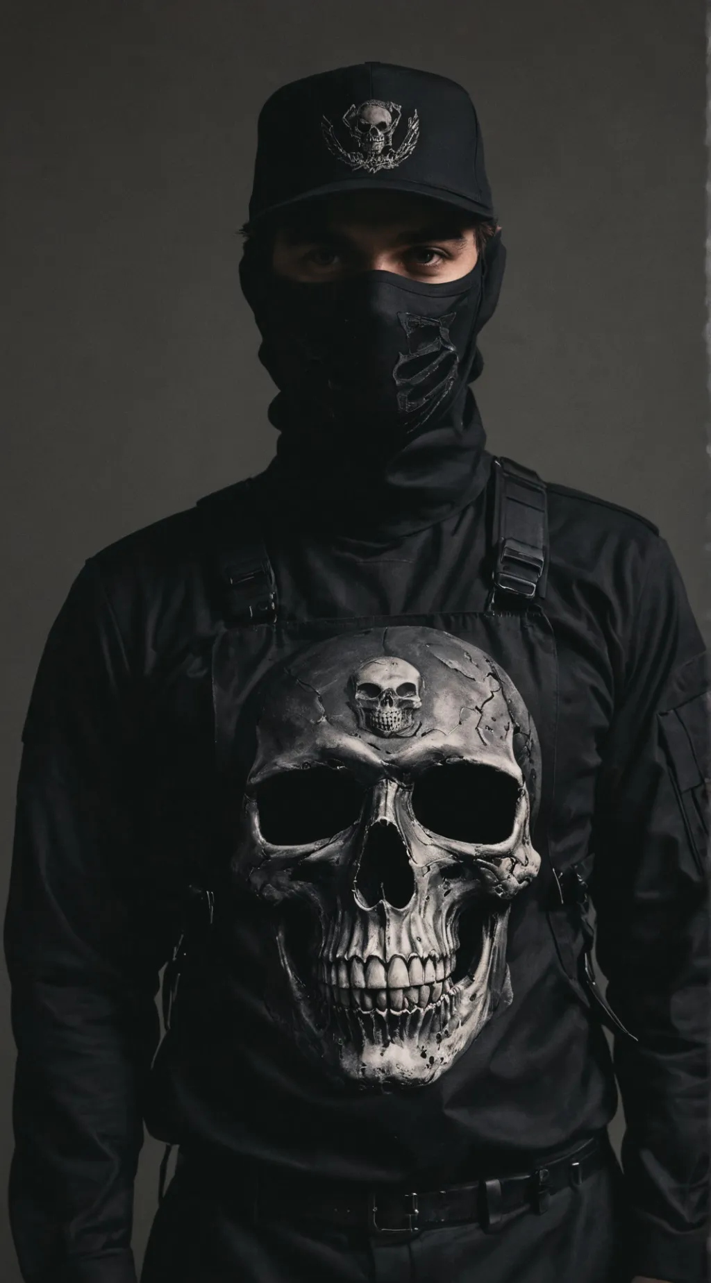 ai character: Ghost from COD background