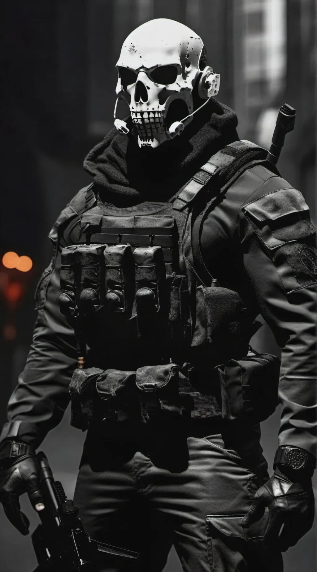 ai character: Ghost background