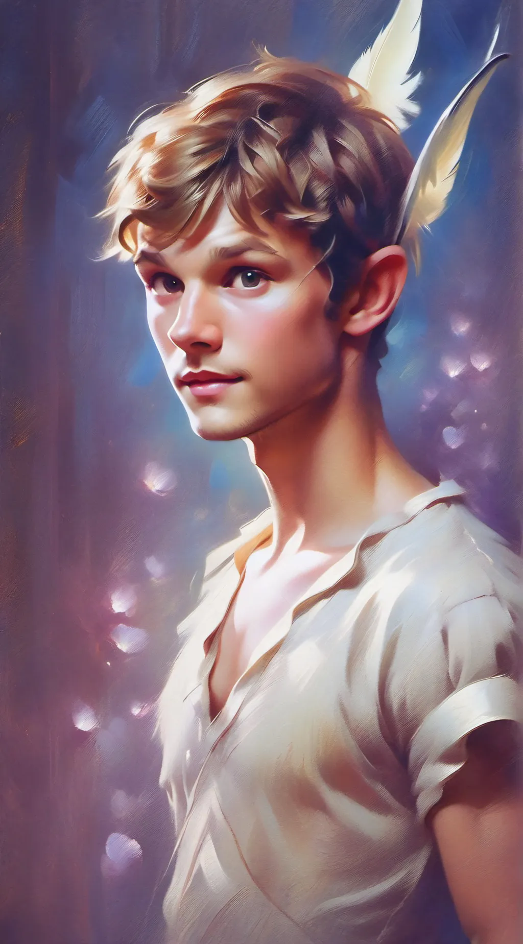 ai character: Peter pan  background