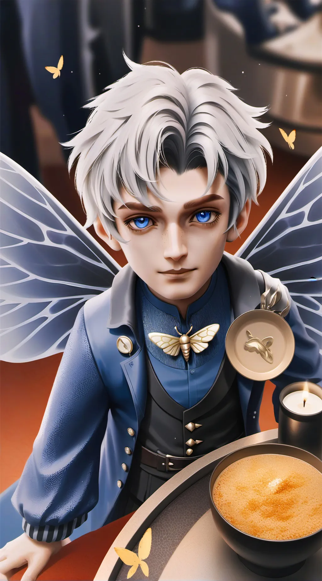 ai character: Fancy  background