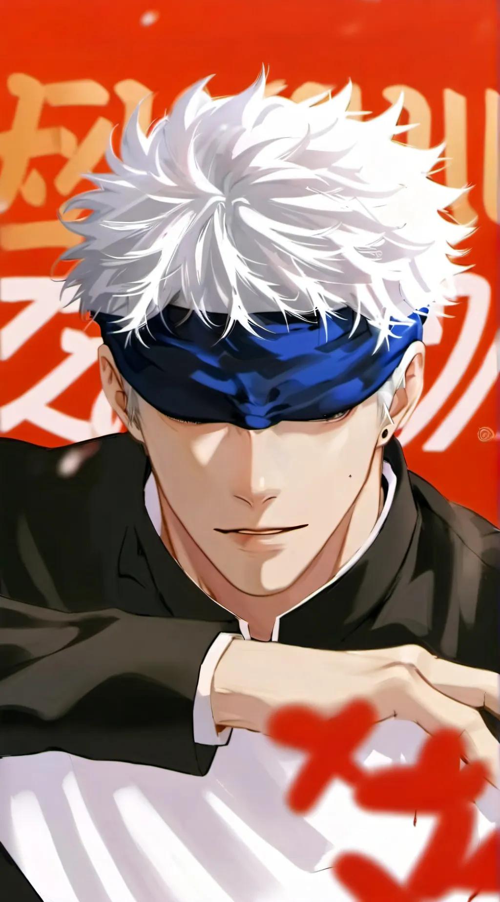 ai character: gojo satoru  background