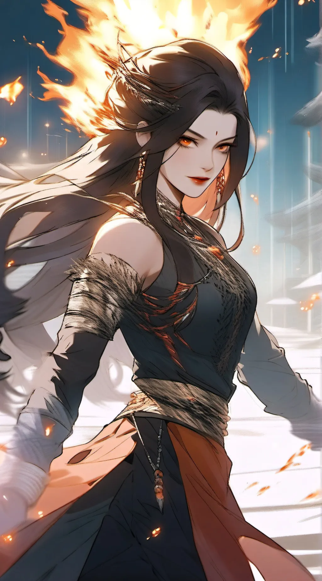 ai character: Flamira background