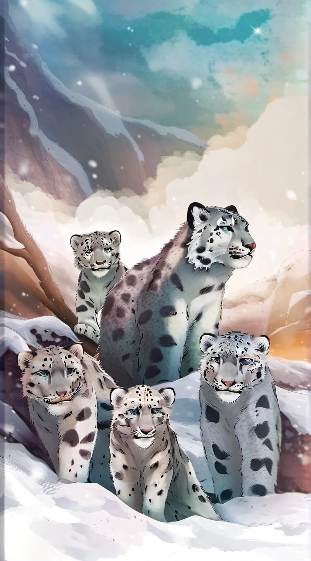 ai character: Snowfam background