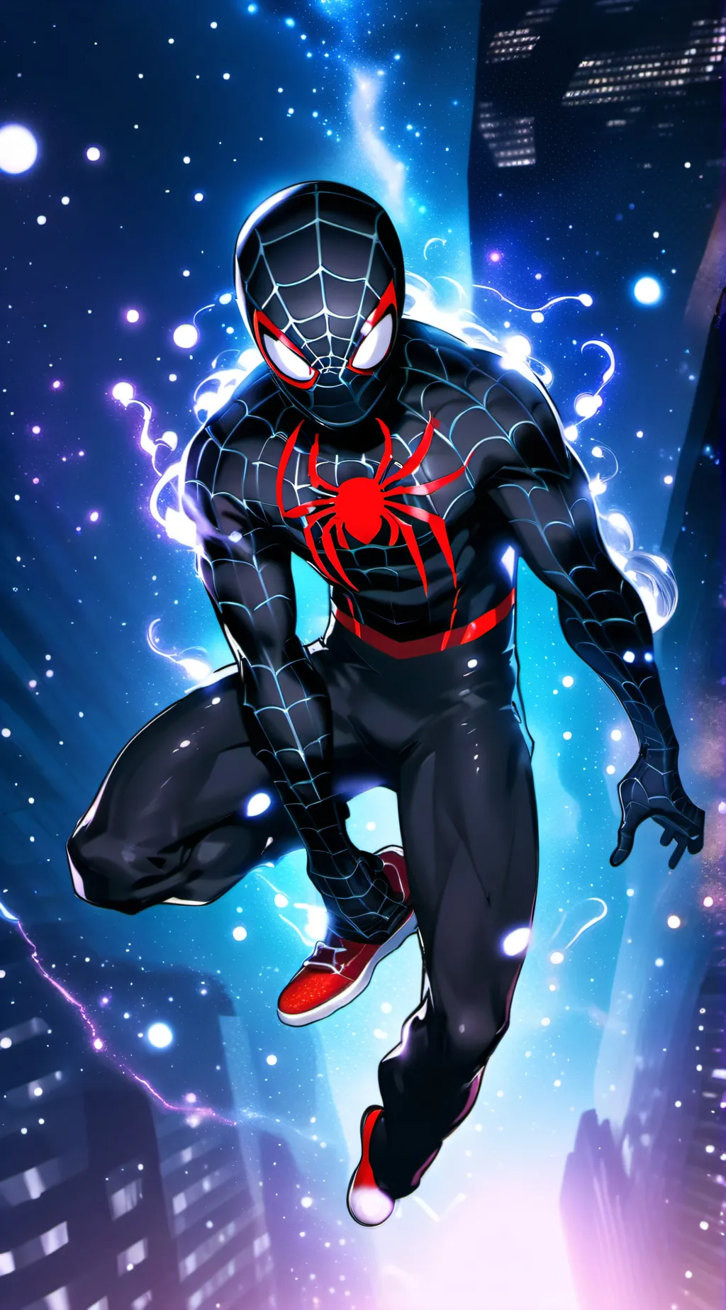 ai character: spider verse movie background