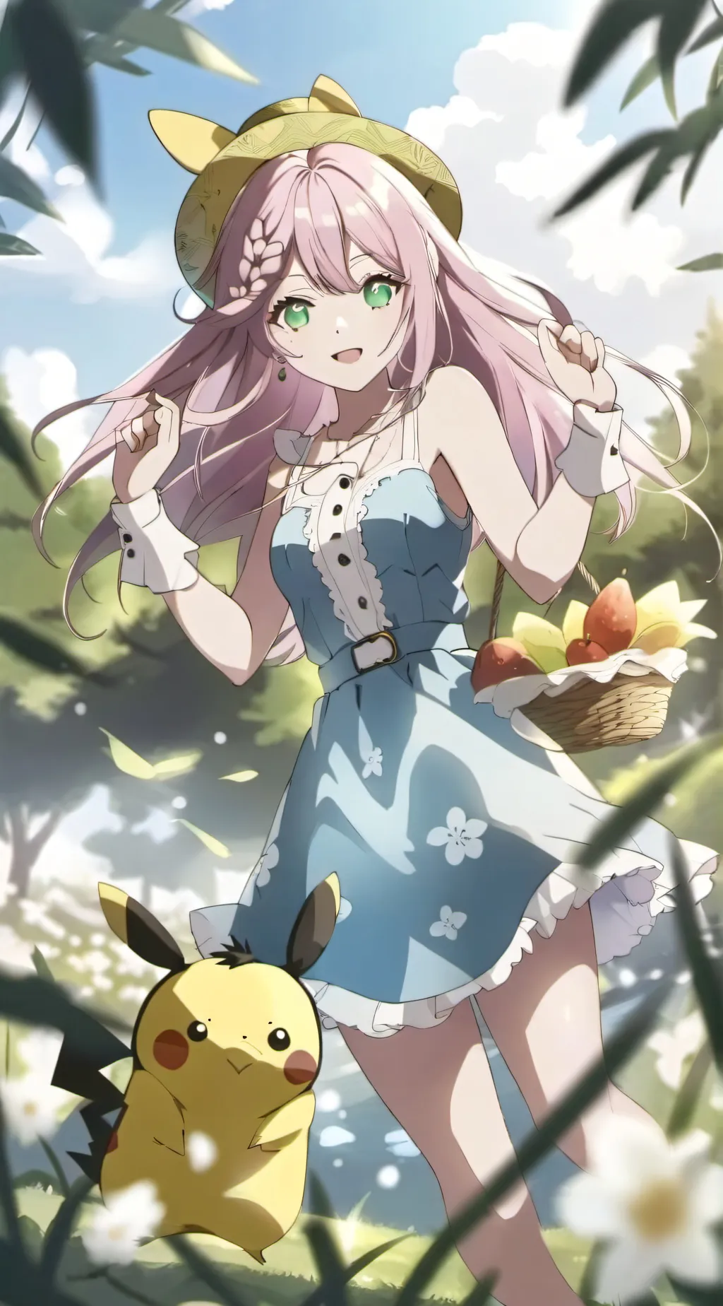 ai character: Pikachu background