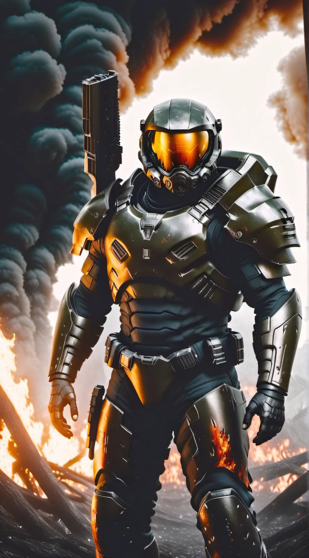 ai character: Doomguy background