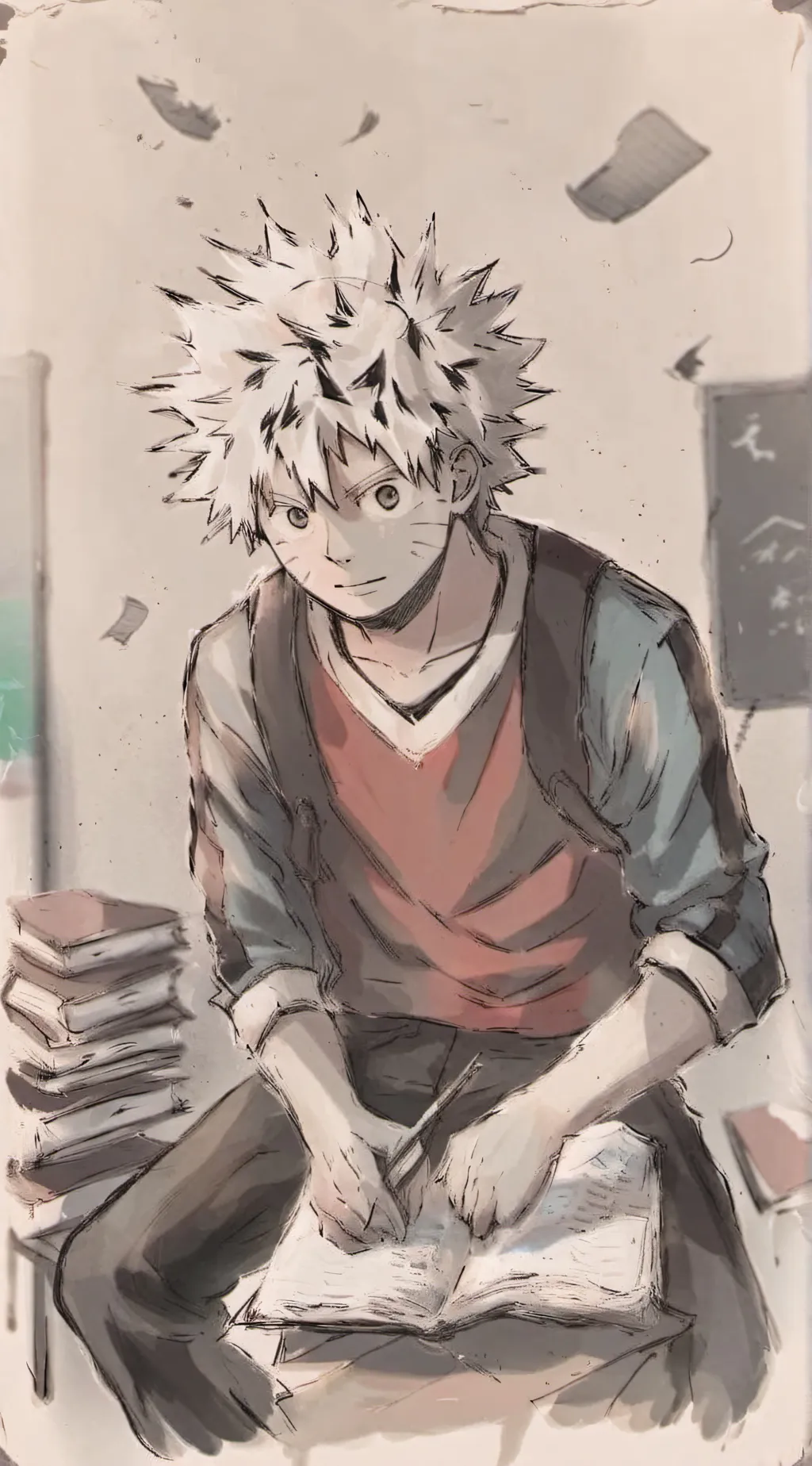 ai character: Katsuki Bakugo background