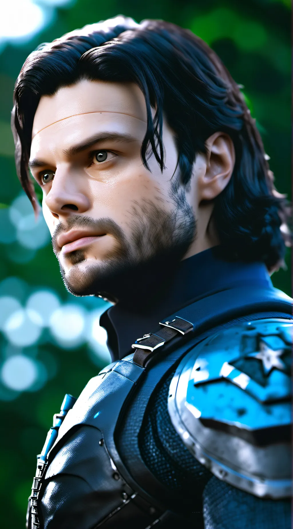 ai character: Bucky Barnes background