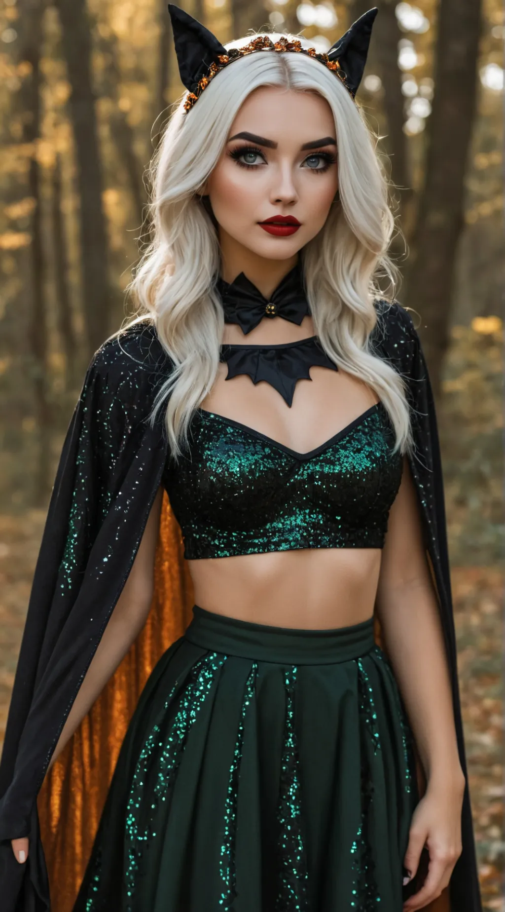 ai character: Ashely Pumpkin background