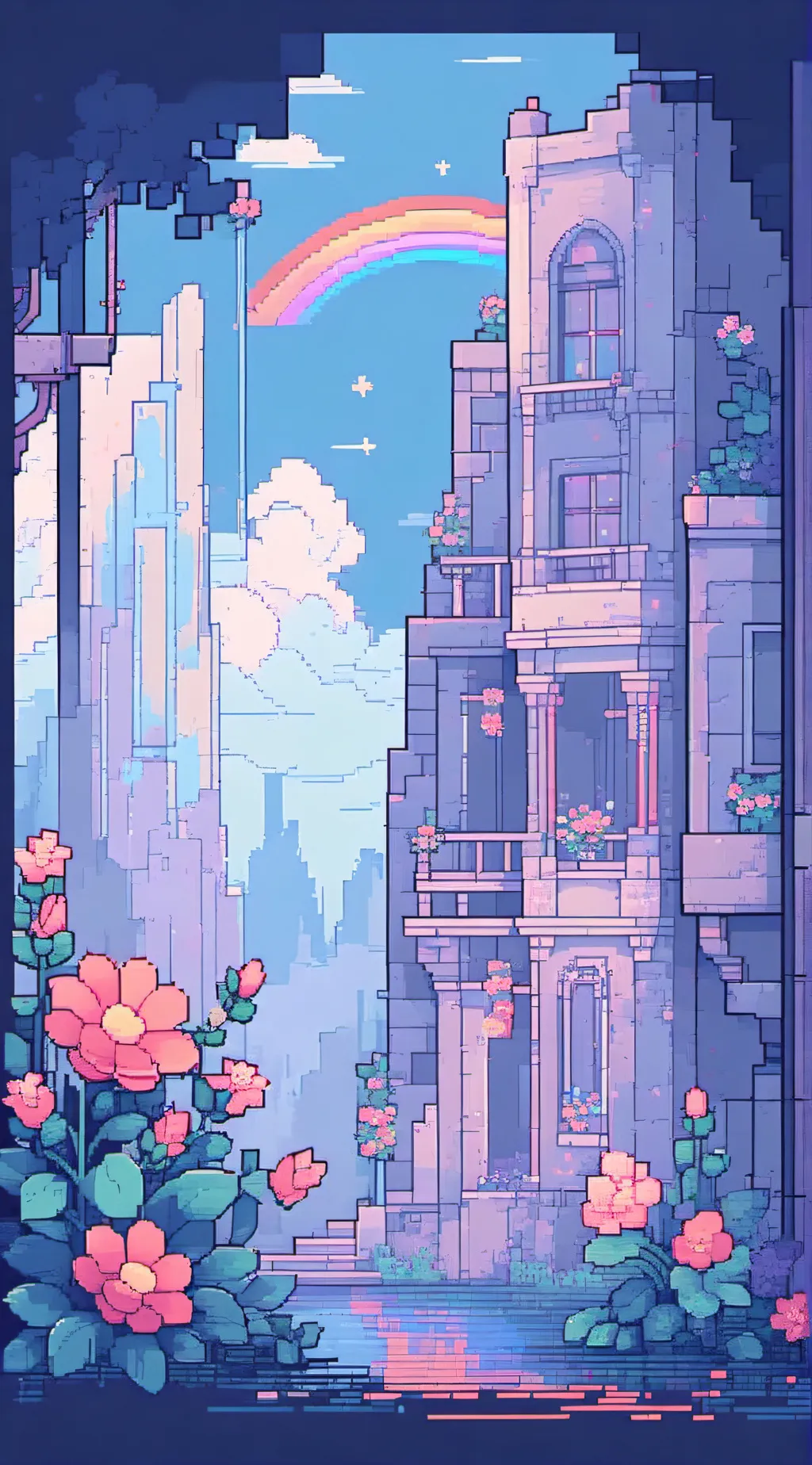 ai character: DANDY WORLD!!! background