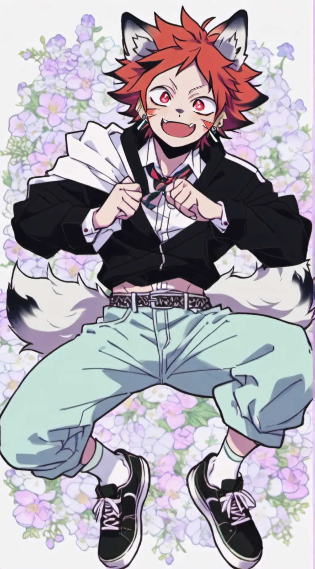 ai character: Kirishima Wolfmha1 background